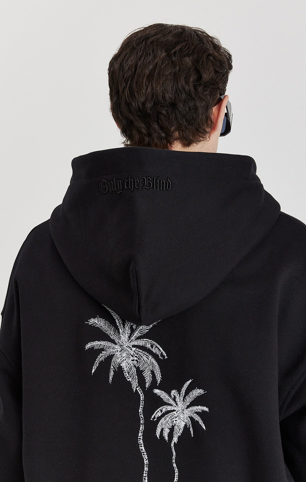 Black Mono Palm Hoodie