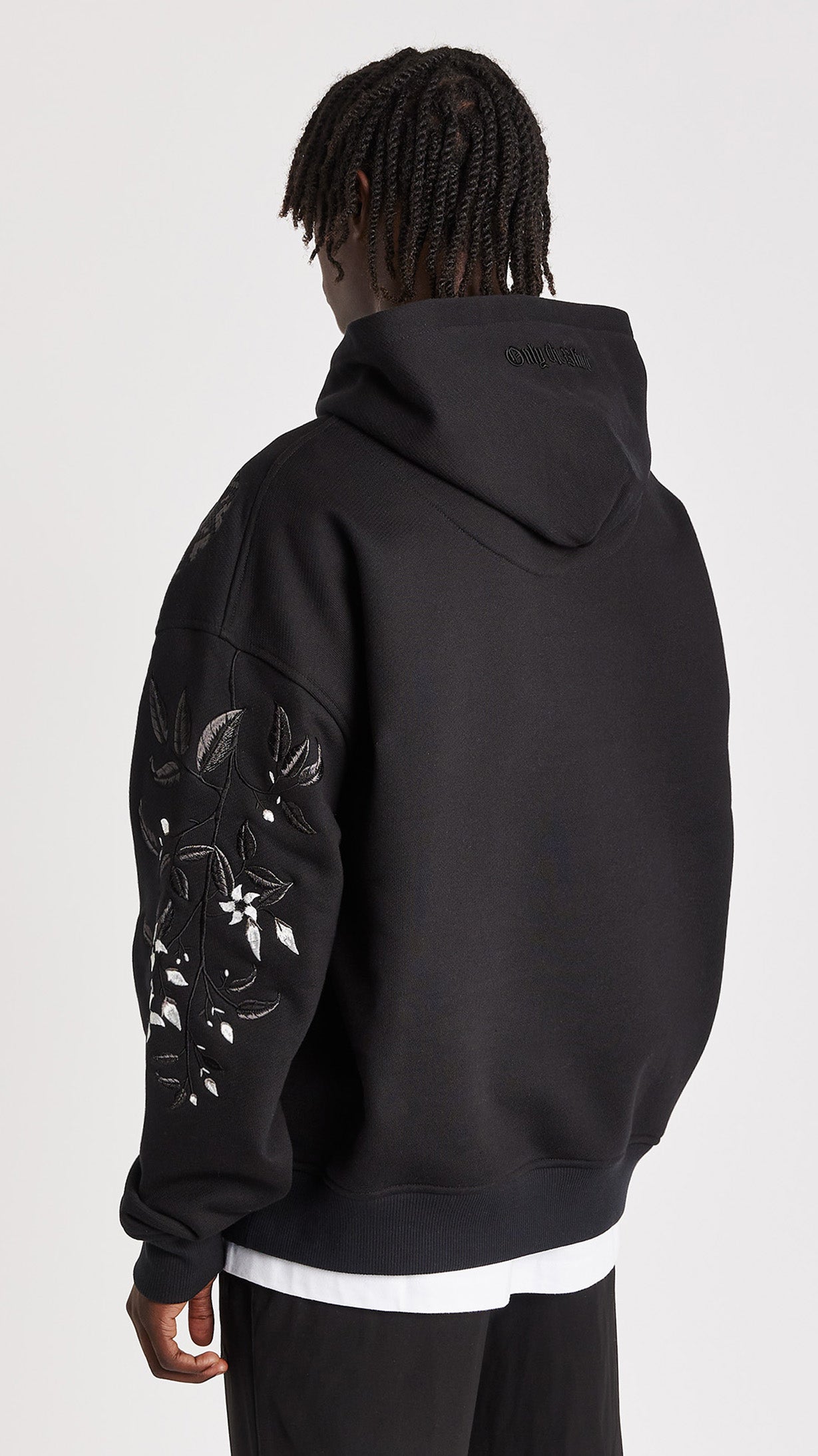 Night Python Embroidered Hoodie