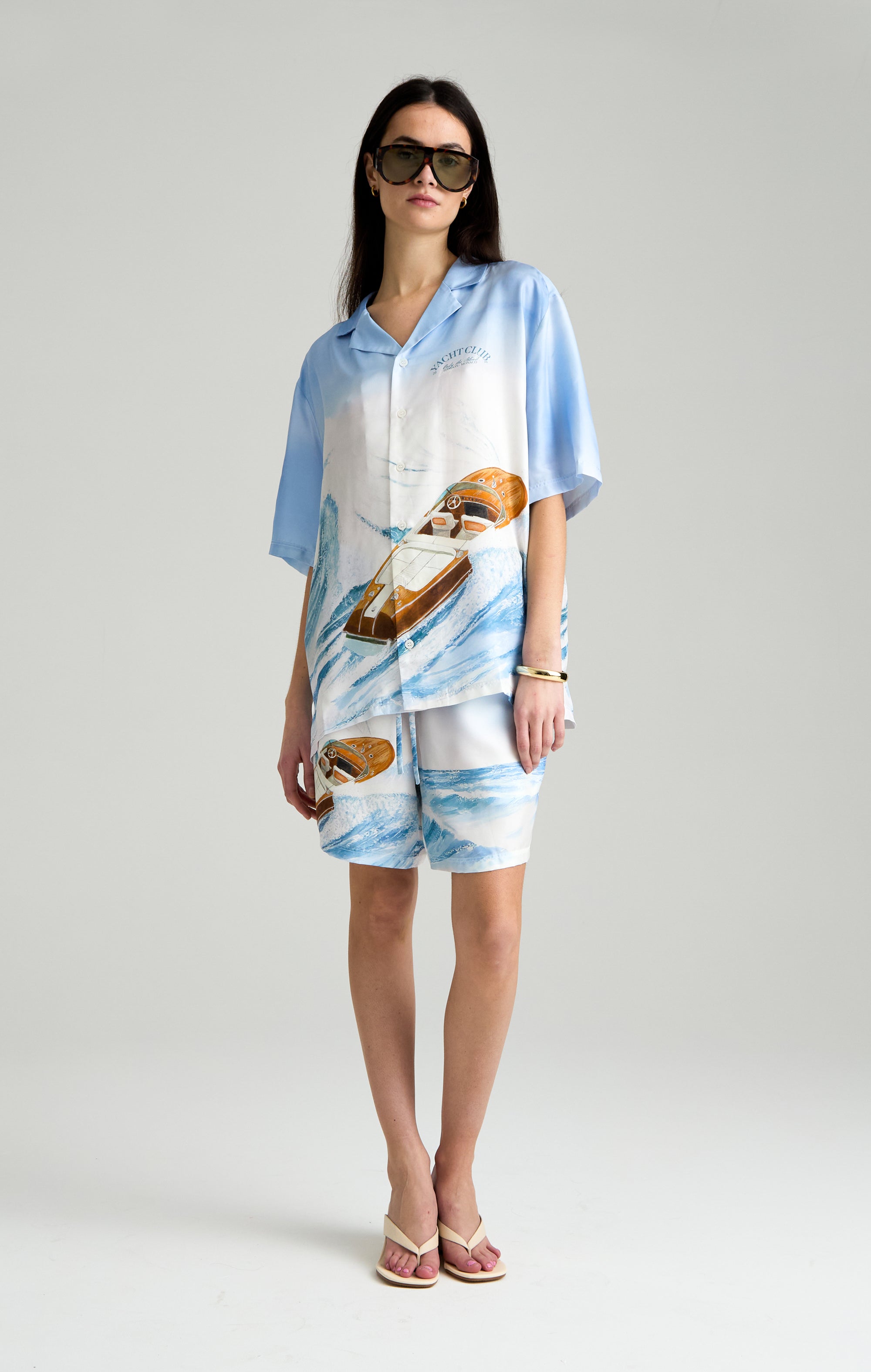 SEA WAVE SILK SHIRT