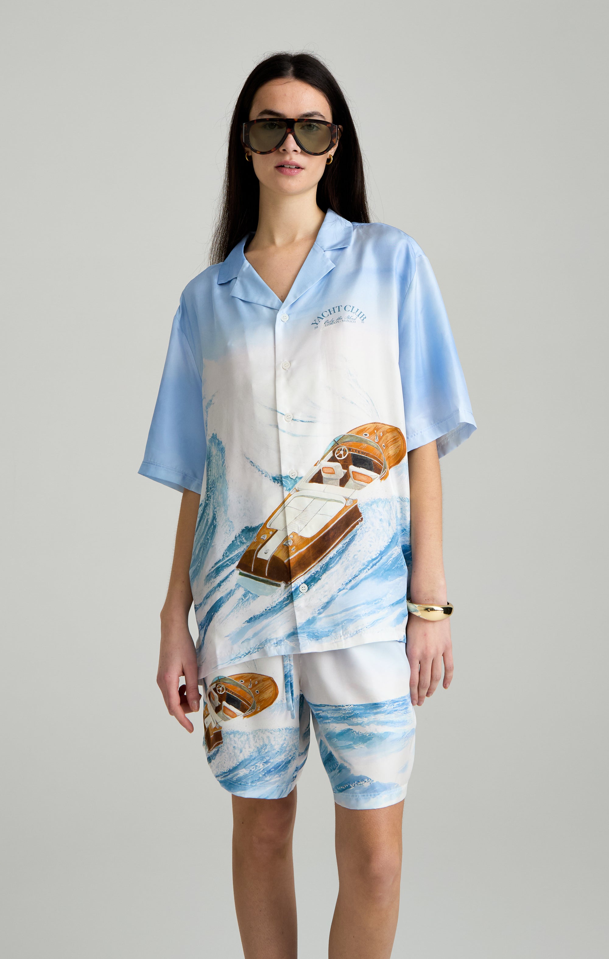 SEA WAVE SILK SHIRT