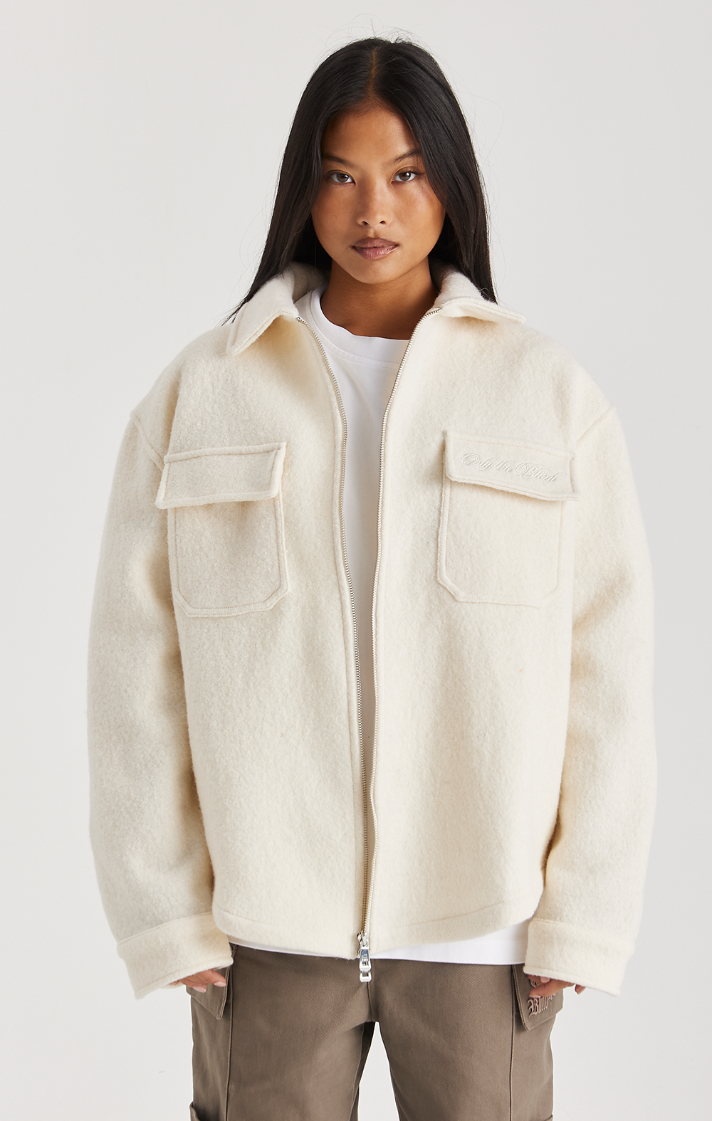 ECRU WOOL SHIRT ONLY THE BLIND