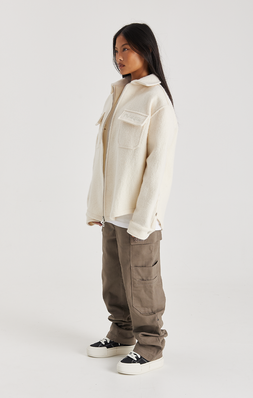 ECRU WOOL SHIRT ONLY THE BLIND