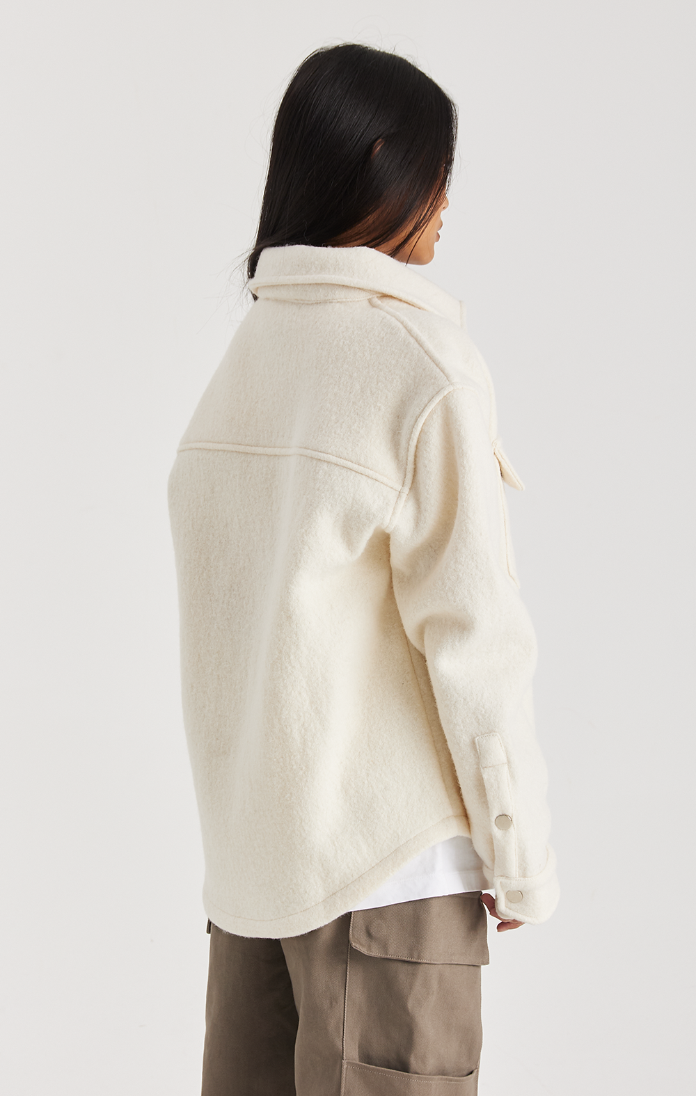 ECRU WOOL SHIRT ONLY THE BLIND