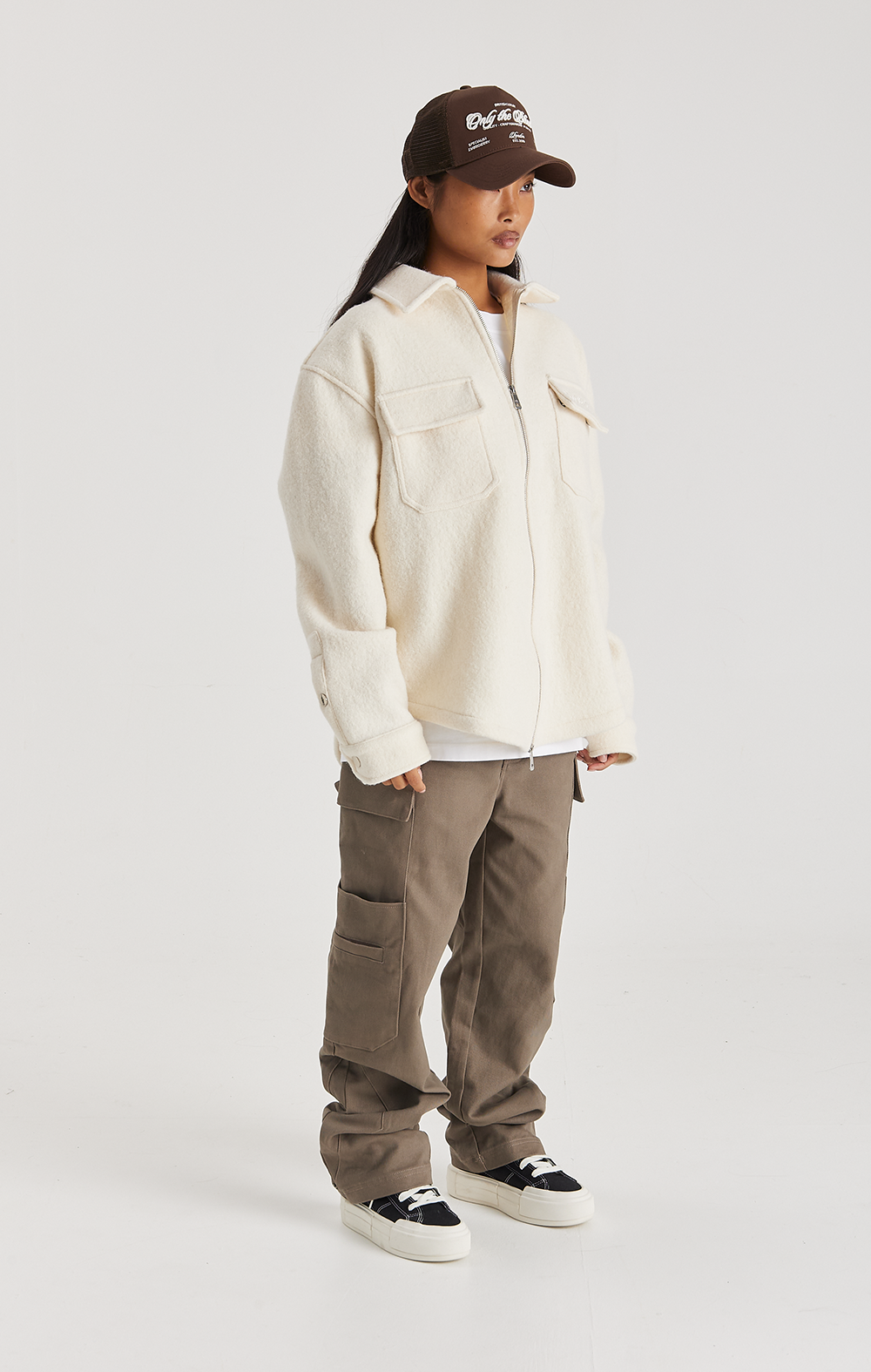 ECRU WOOL SHIRT ONLY THE BLIND