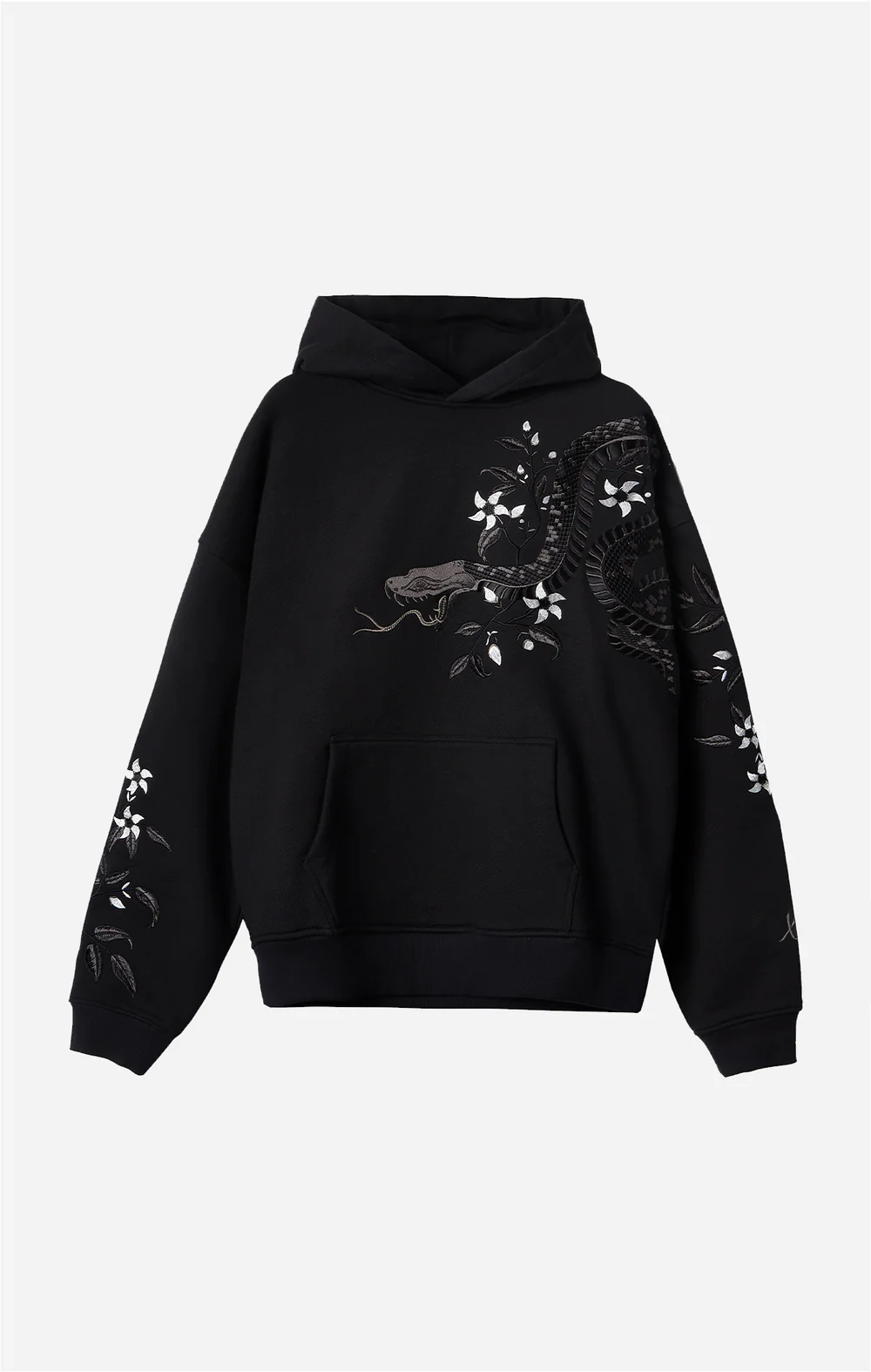 NIGHT PYTHON EMBROIDERED HOODIE 'X'