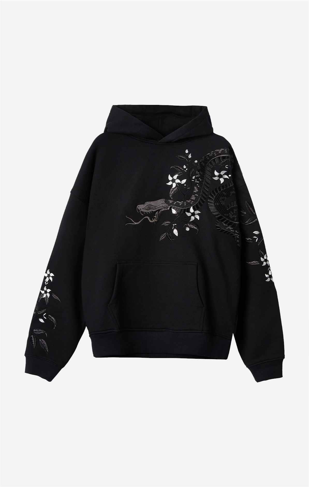 ONLY THE BLIND Night Python Embroidered Hoodie