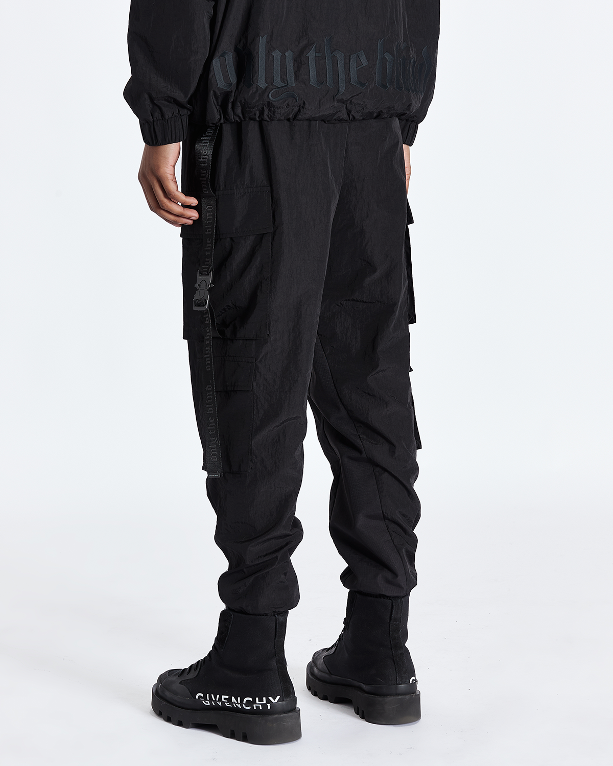 Black Nylon Cargos