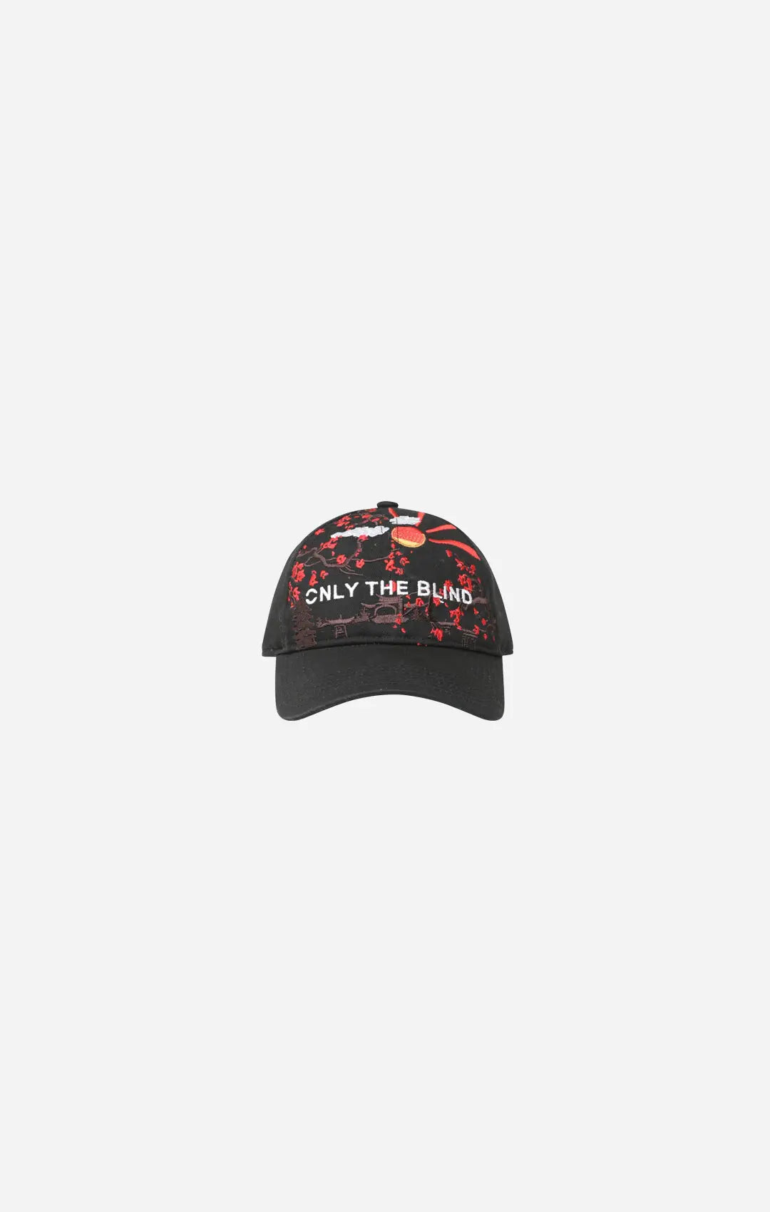Mountain Sunset Embroidered Black Baseball Cap