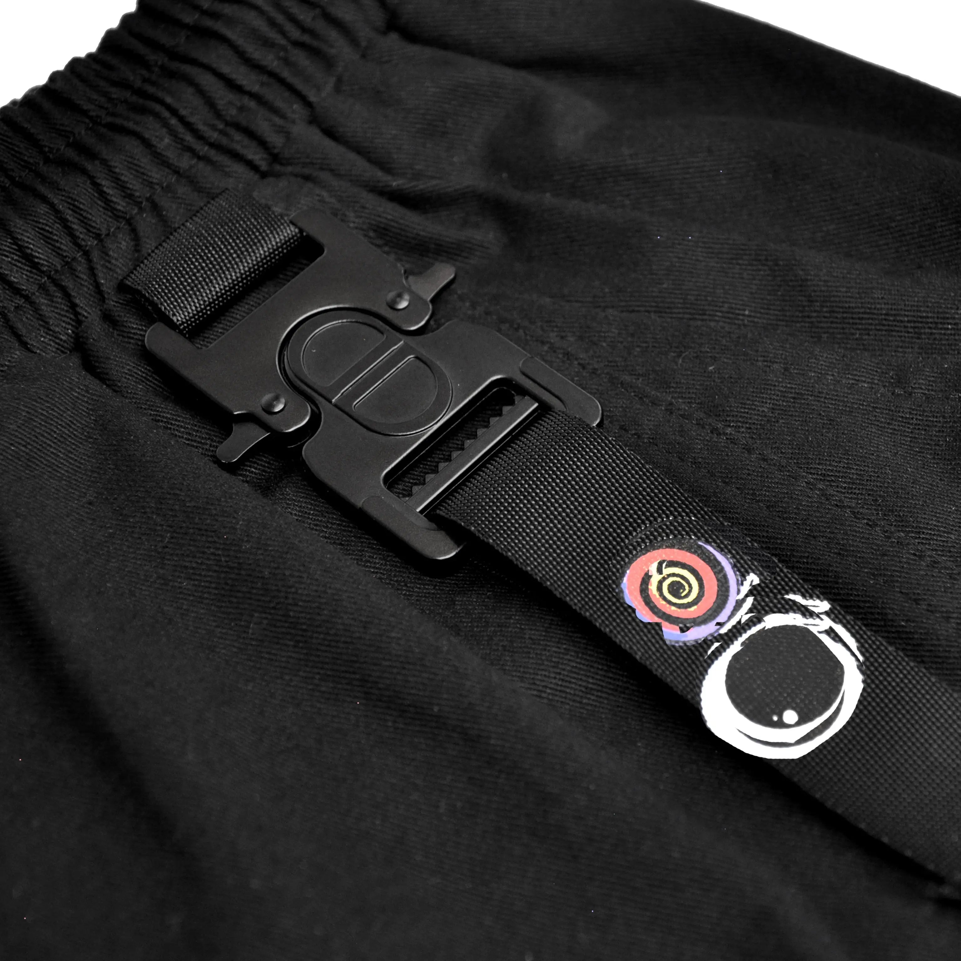 OTB X ILLVZN Triple Black Strapped Cargo Bottoms