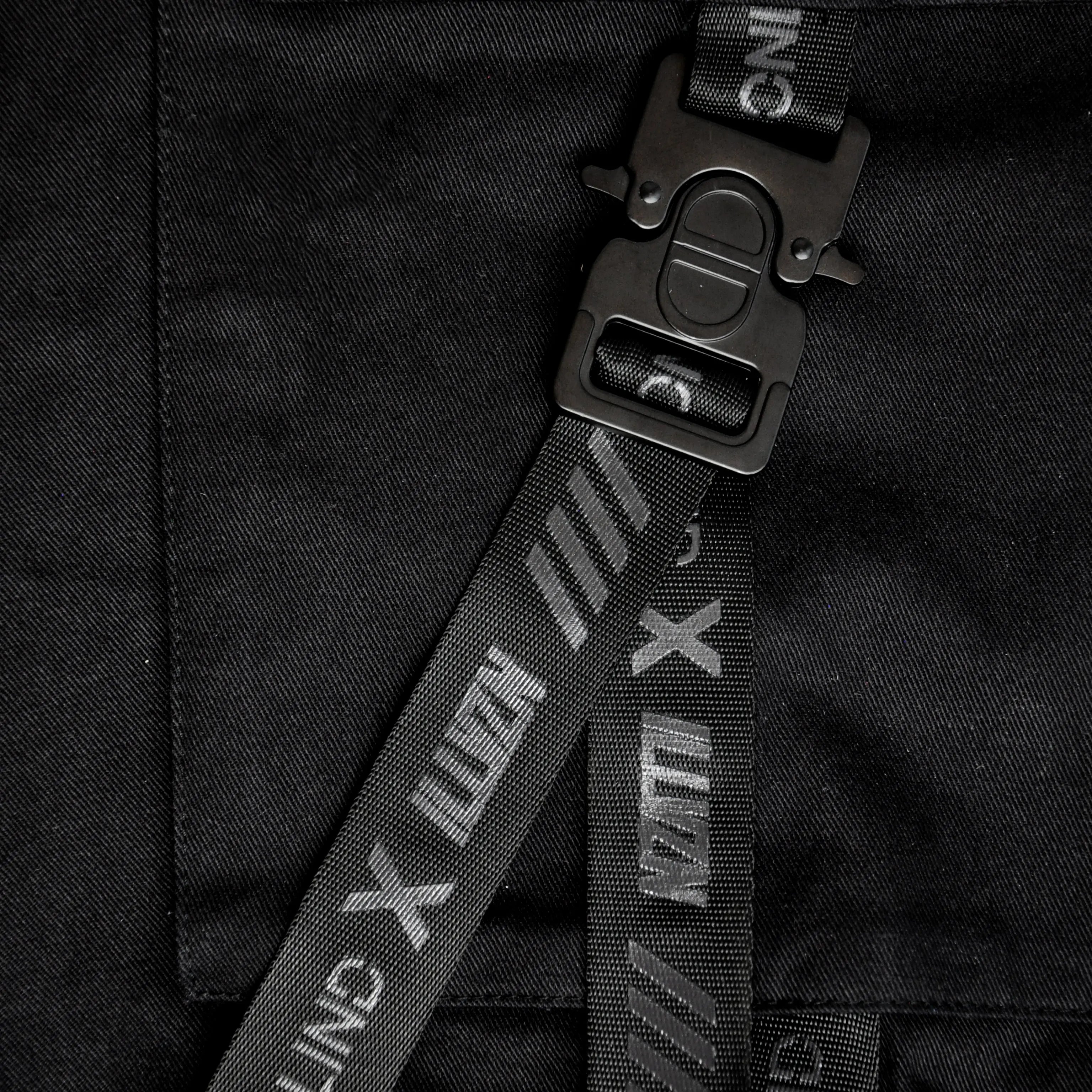 OTB X ILLVZN Triple Black Strapped Cargo Bottoms