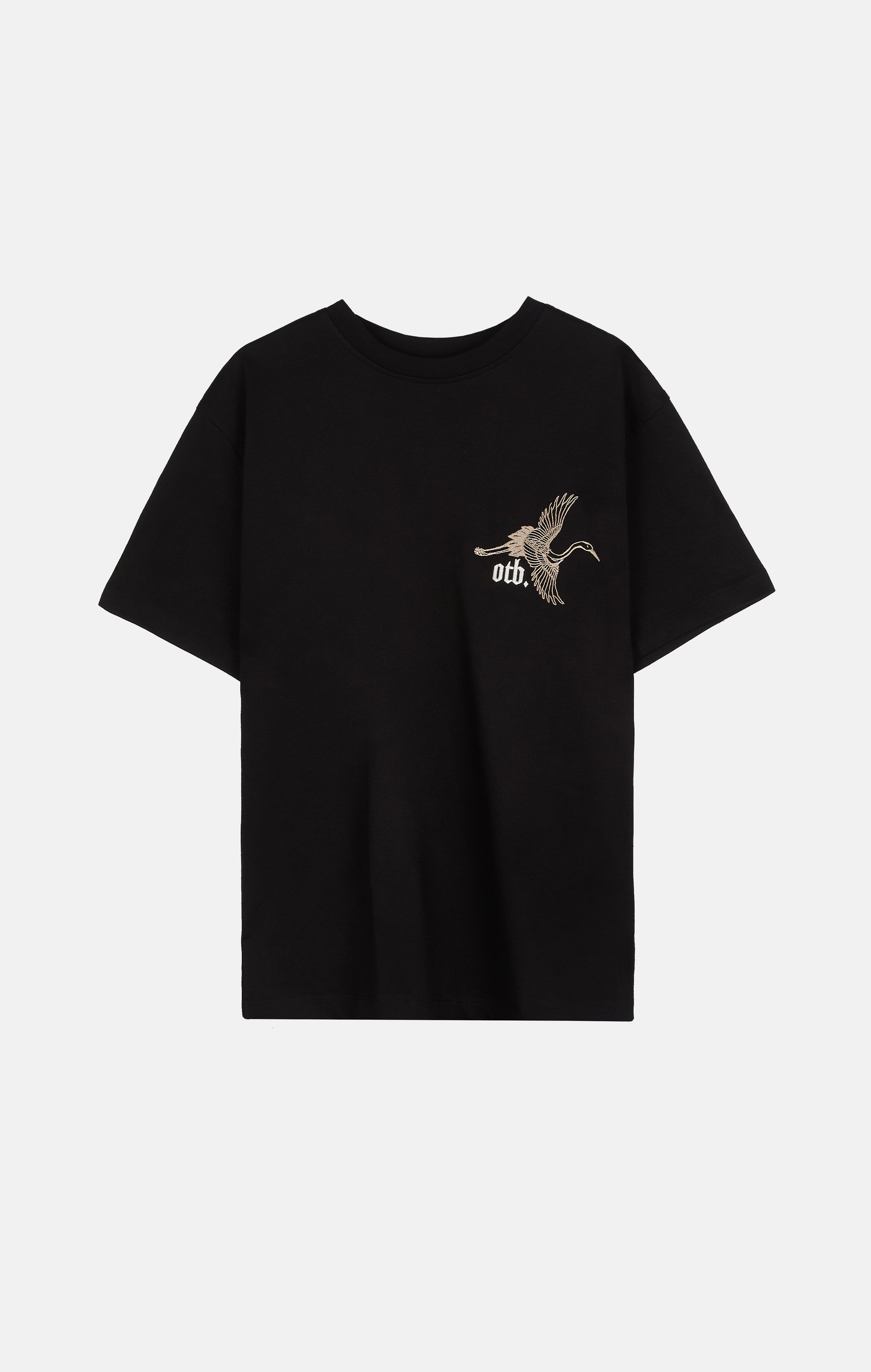 Black Summer Crane T-shirt