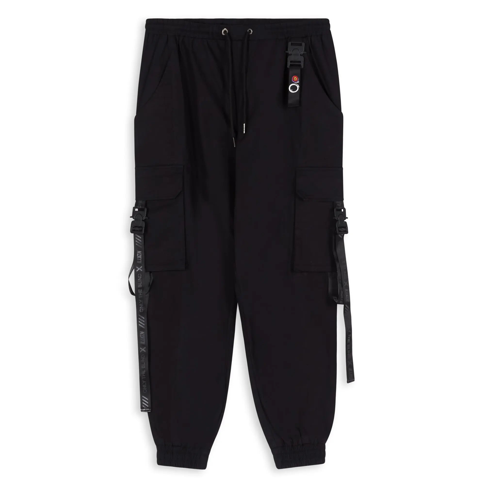 OTB X ILLVZN Triple Black Strapped Cargo Bottoms