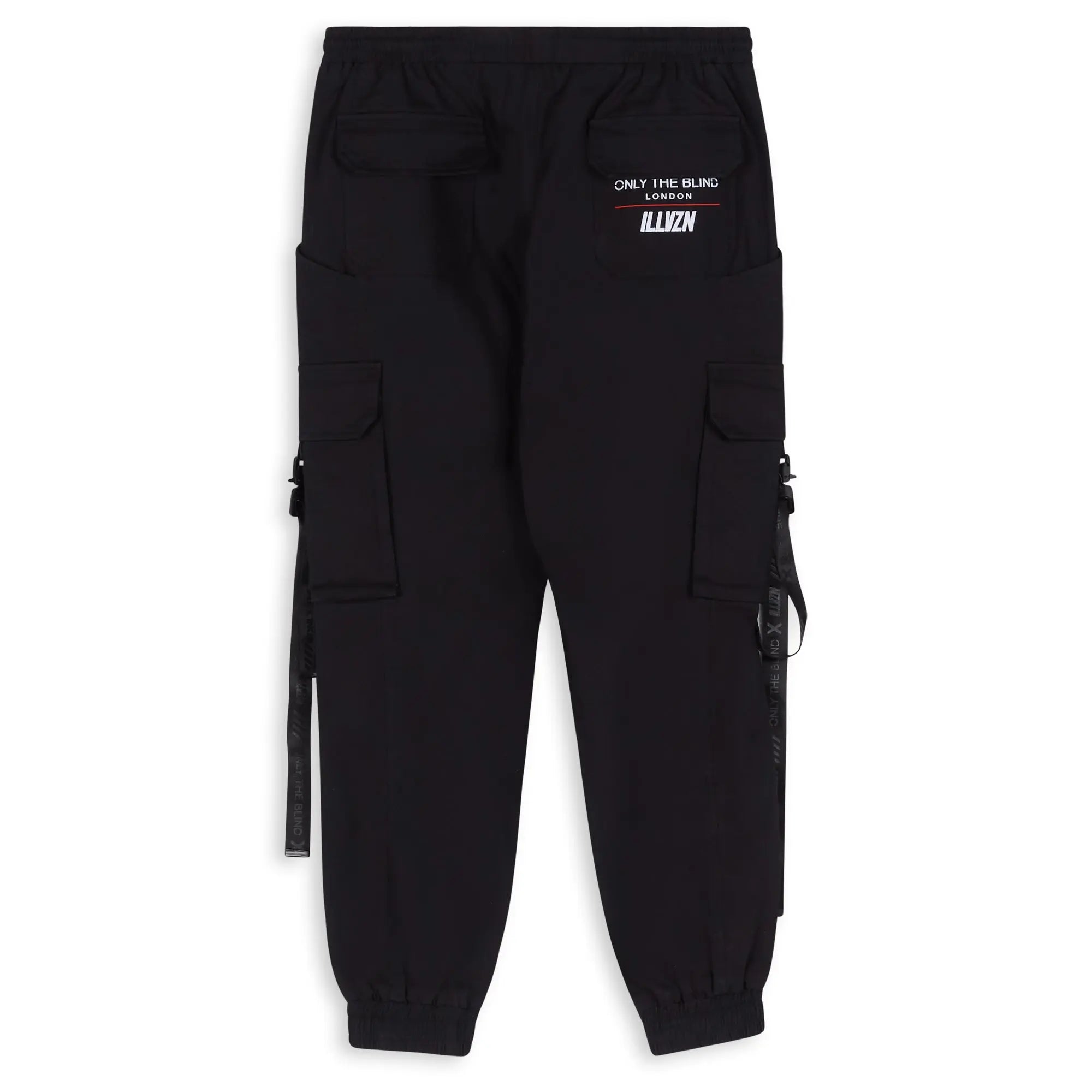 OTB X ILLVZN Triple Black Strapped Cargo Bottoms