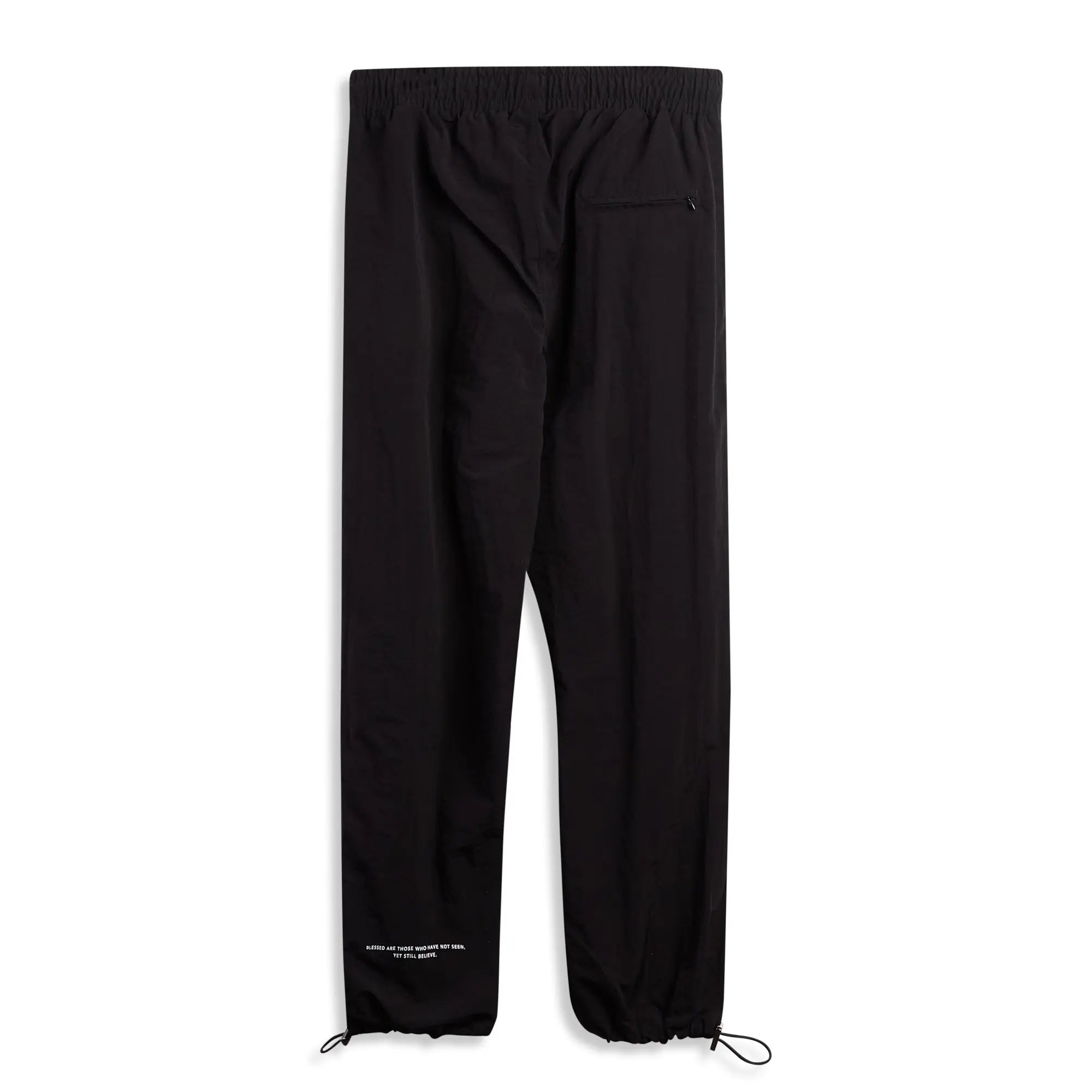 Black Textured Nylon Joggers