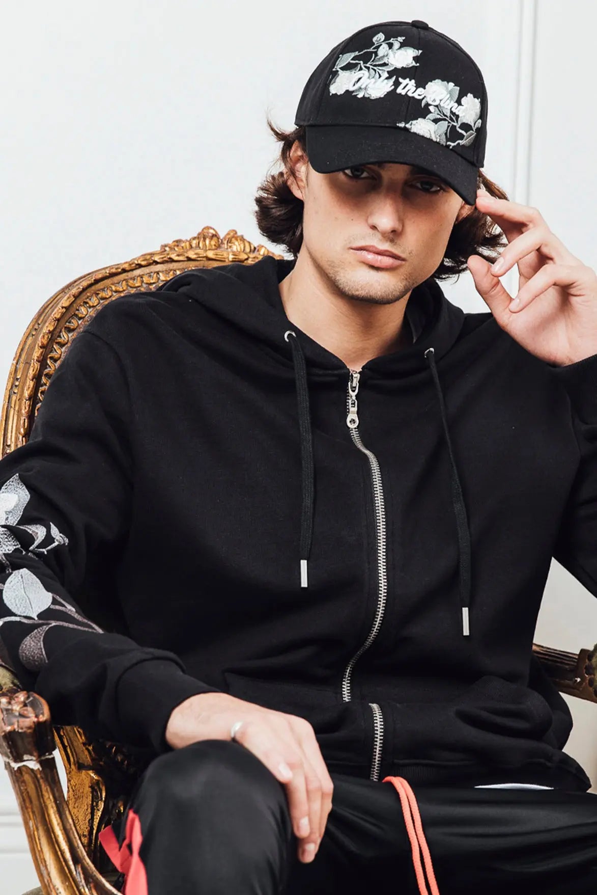 Efflorescent Black Baseball Cap