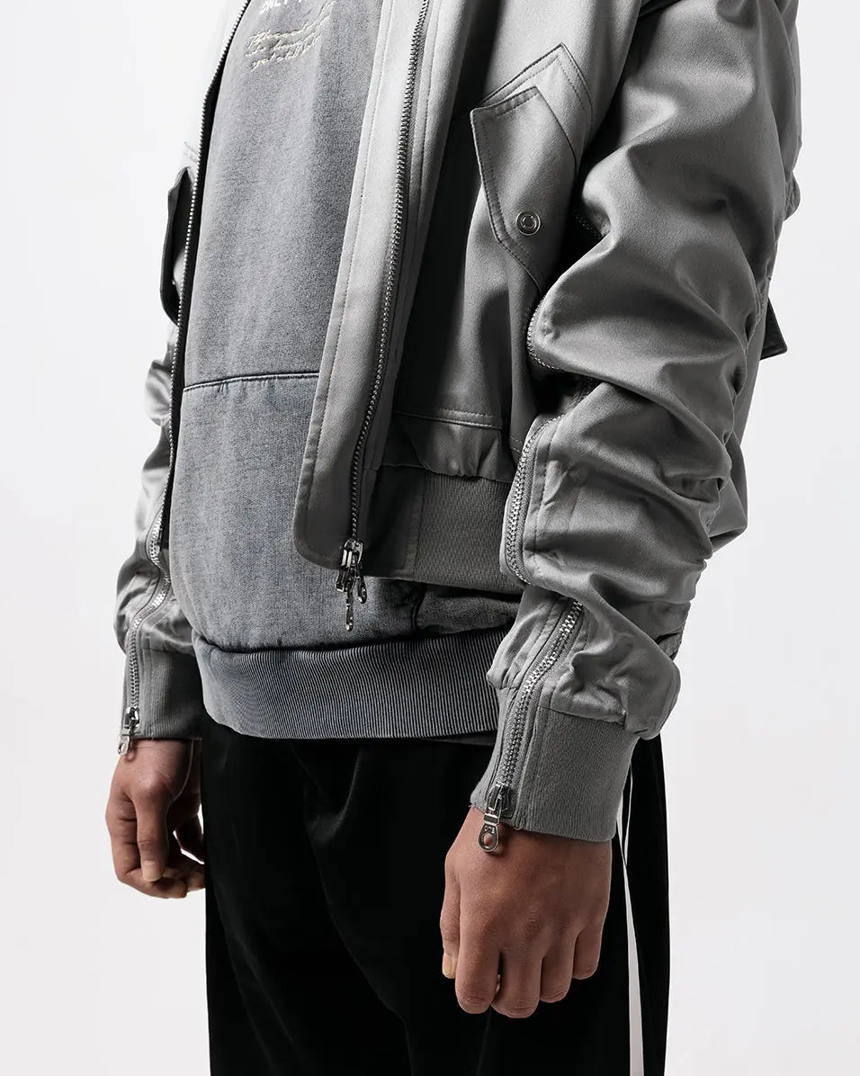 Signature Satin Space Grey Bomber