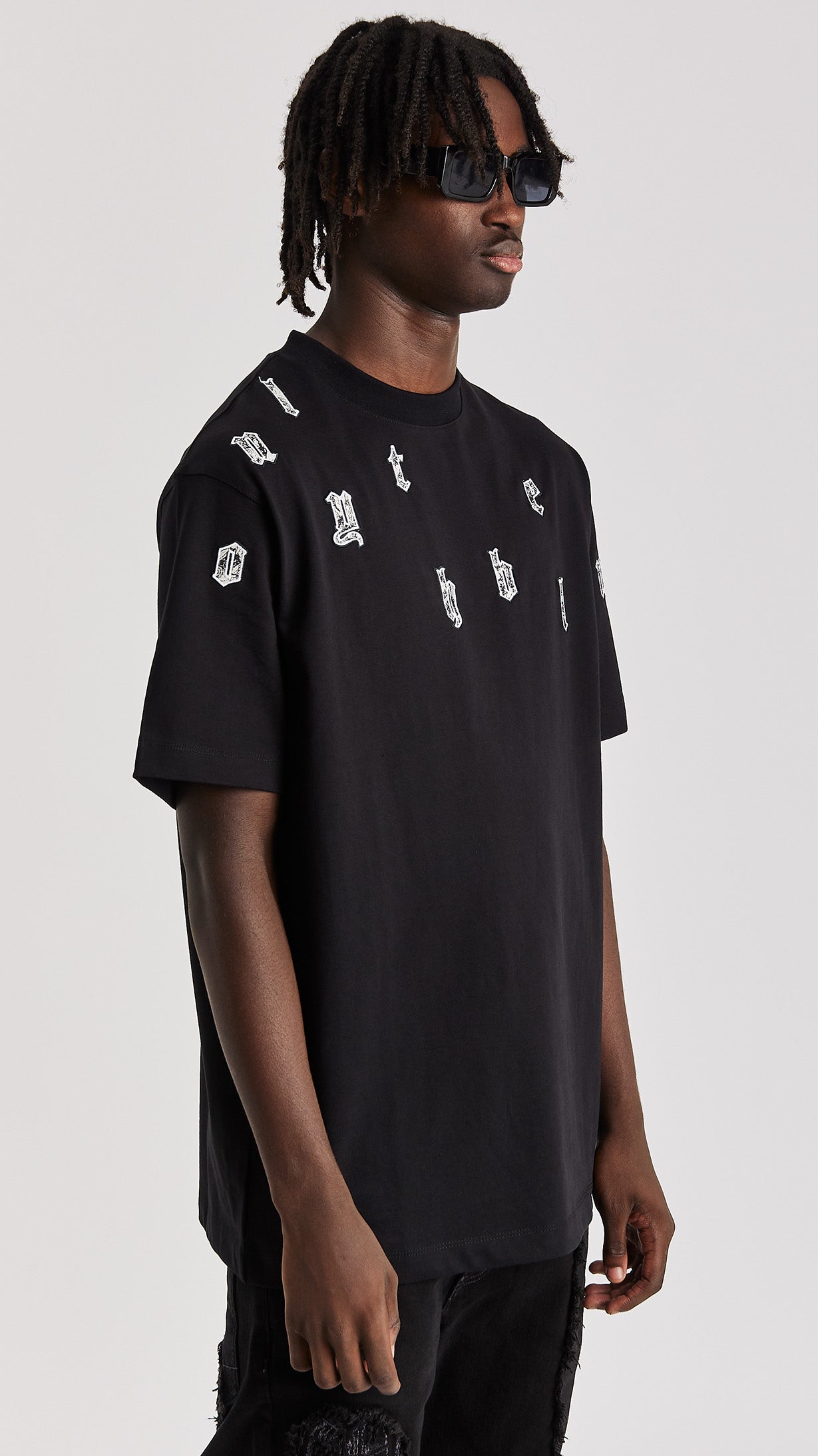 Black Tapestry Appliqué T-shirt