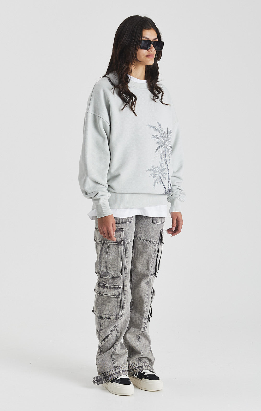 Lunar Rock Palm Crewneck - ONLY THE BLIND™