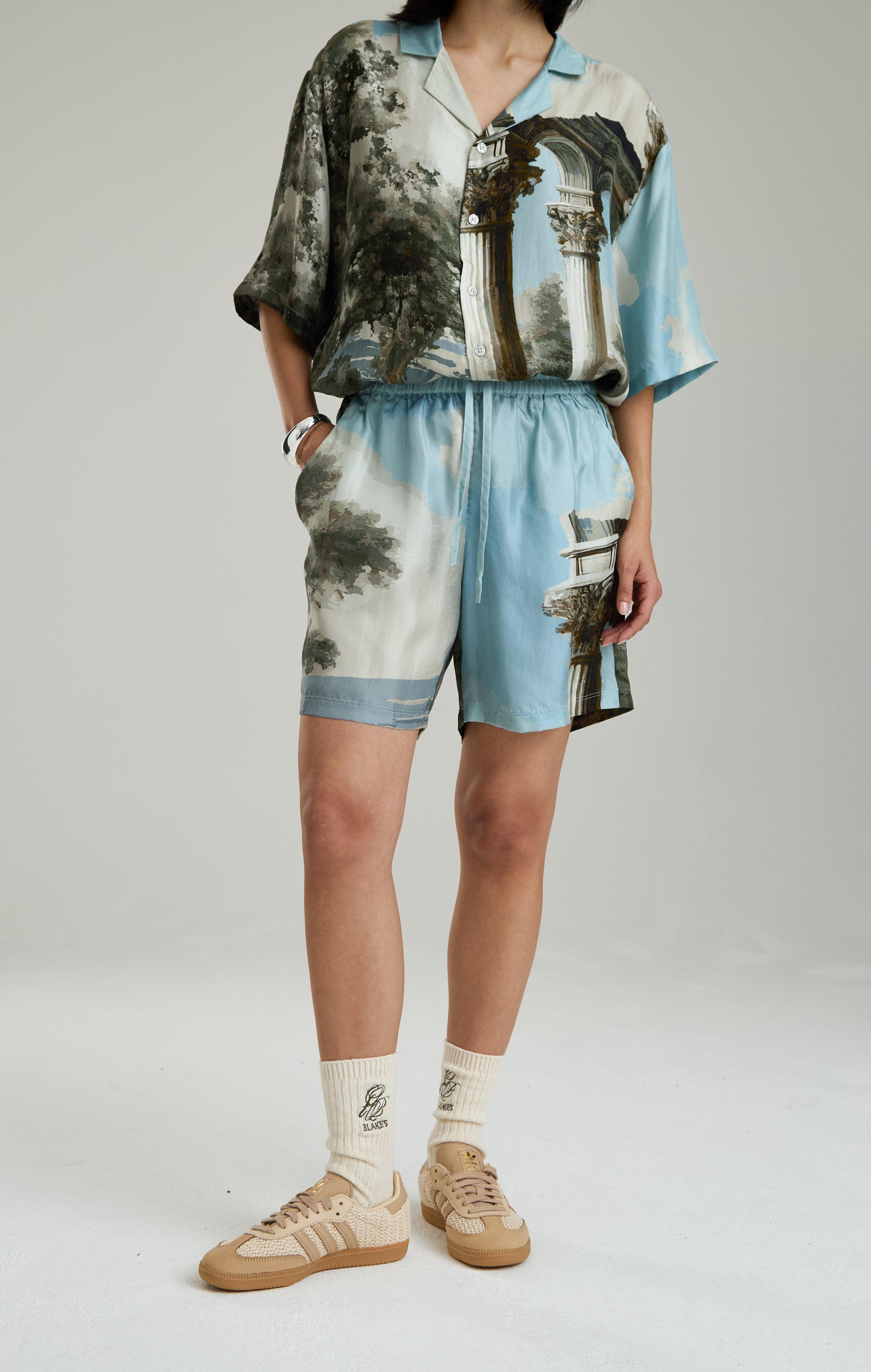 ECHOES OF ANGELS SILK SHORTS