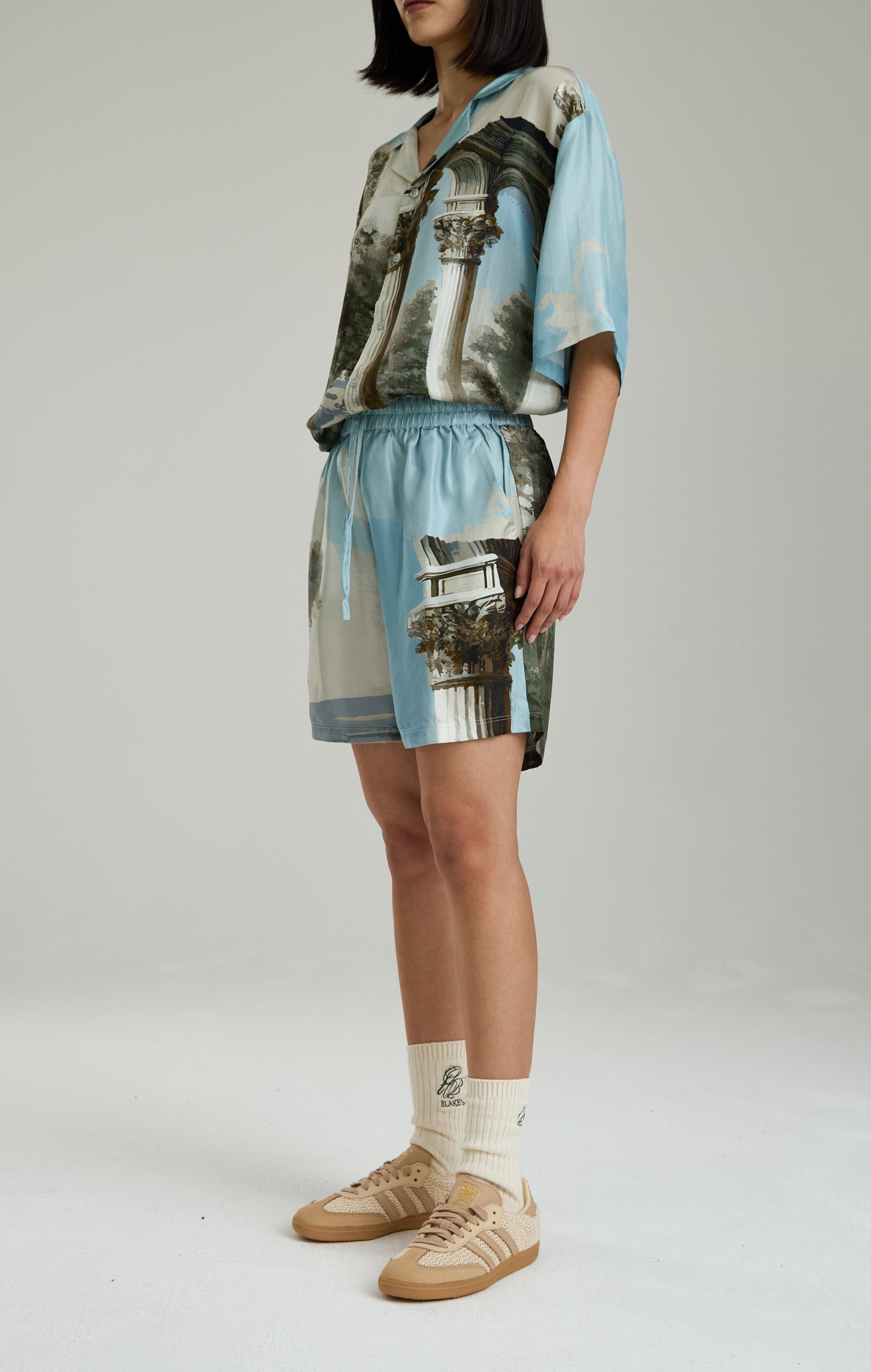 ECHOES OF ANGELS SILK SHORTS