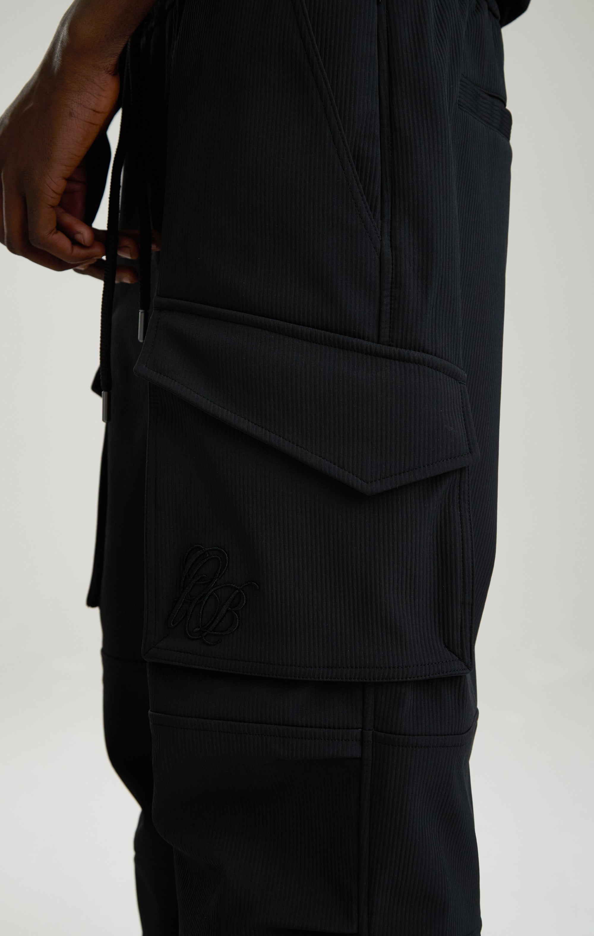 ONLY THE BLIND - GRAPHITE UTILITY CARGO PANTS