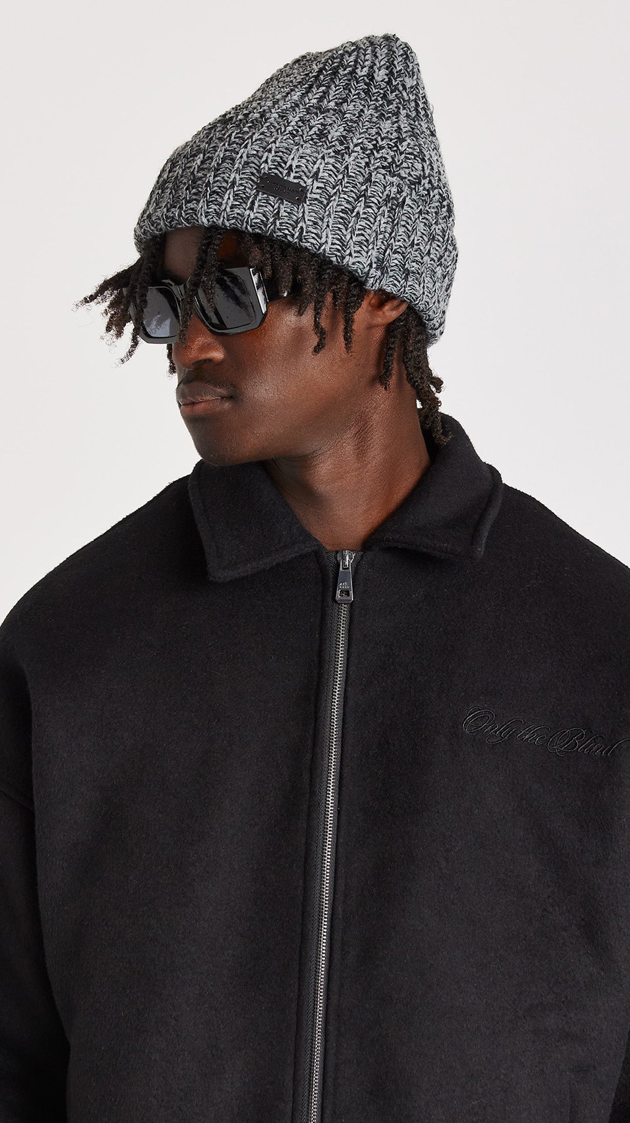 ASPHALT WOVEN BEANIE HAT - ONLY THE BLIND™