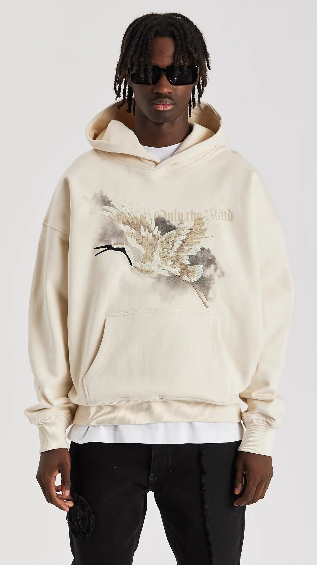 Beige Heron Hoodie