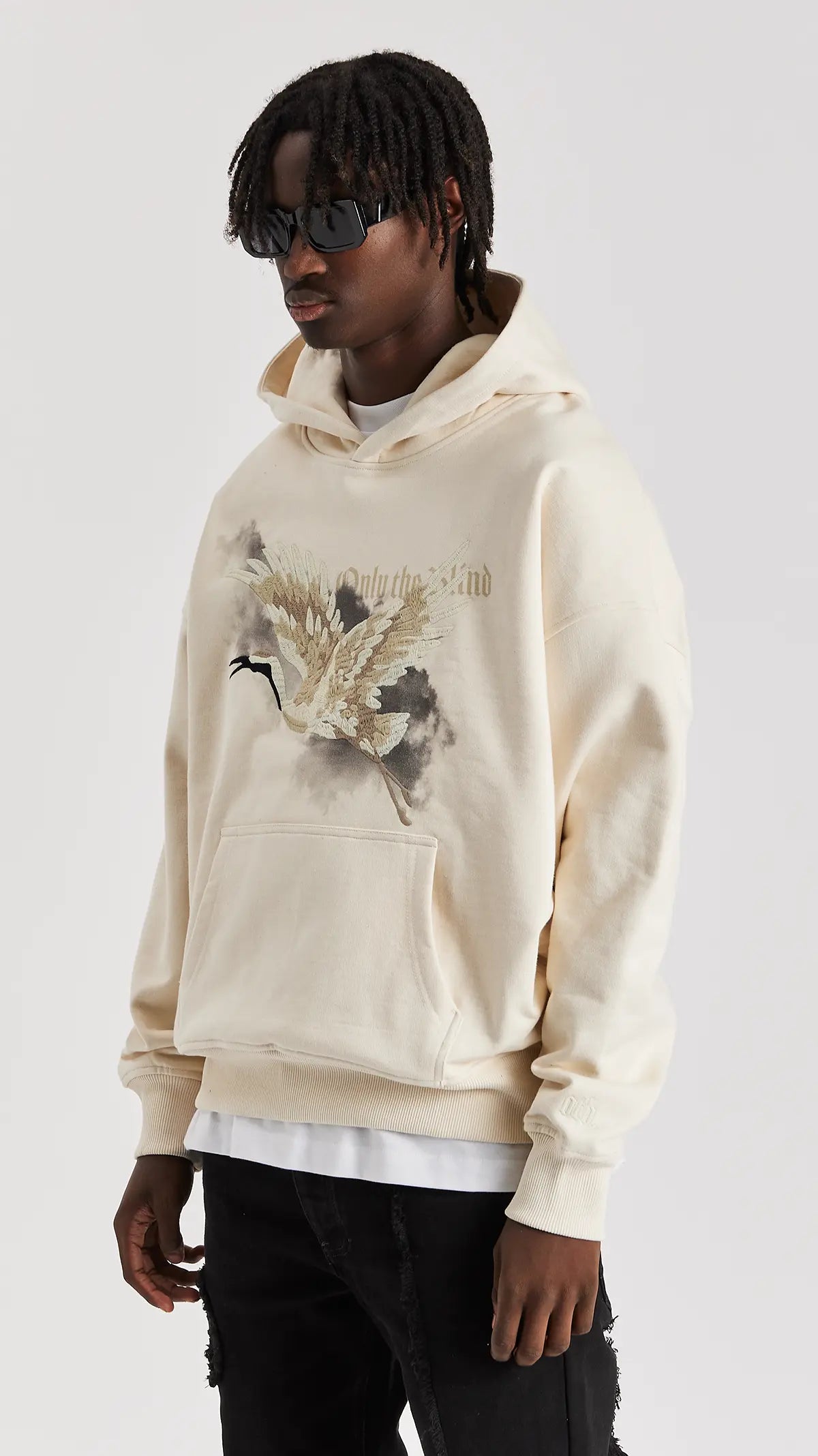 BEIGE HERON HOODIE