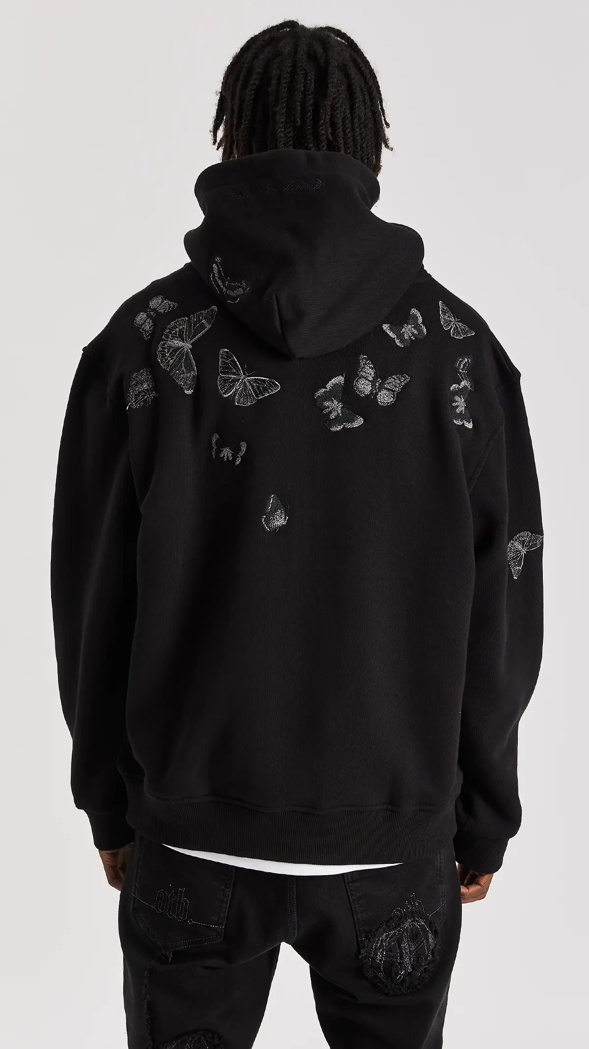 EMBROIDERED BUTTERFLY HOODIE