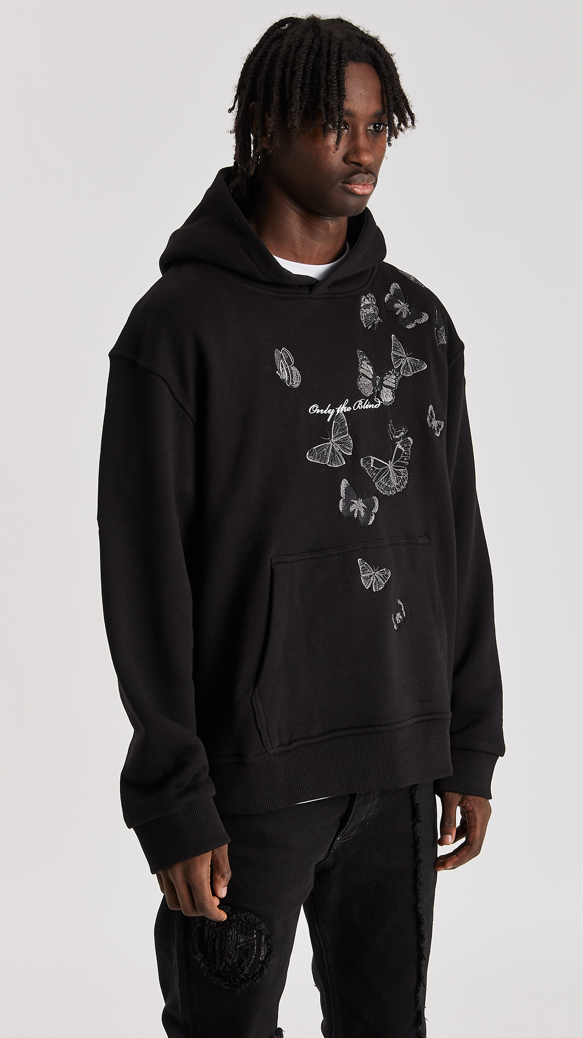 Embroidered Butterfly Hoodie