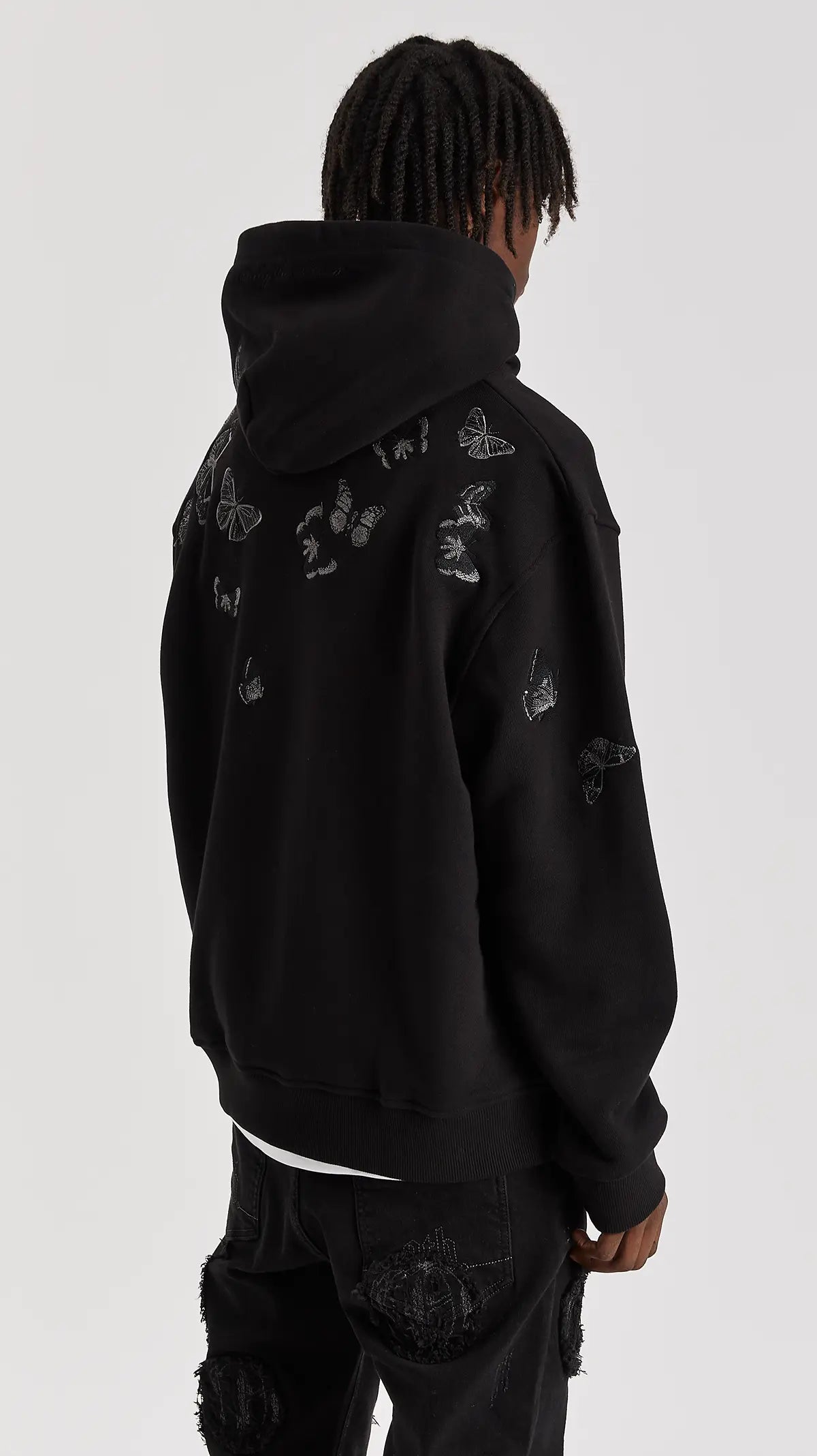 Embroidered Butterfly Hoodie