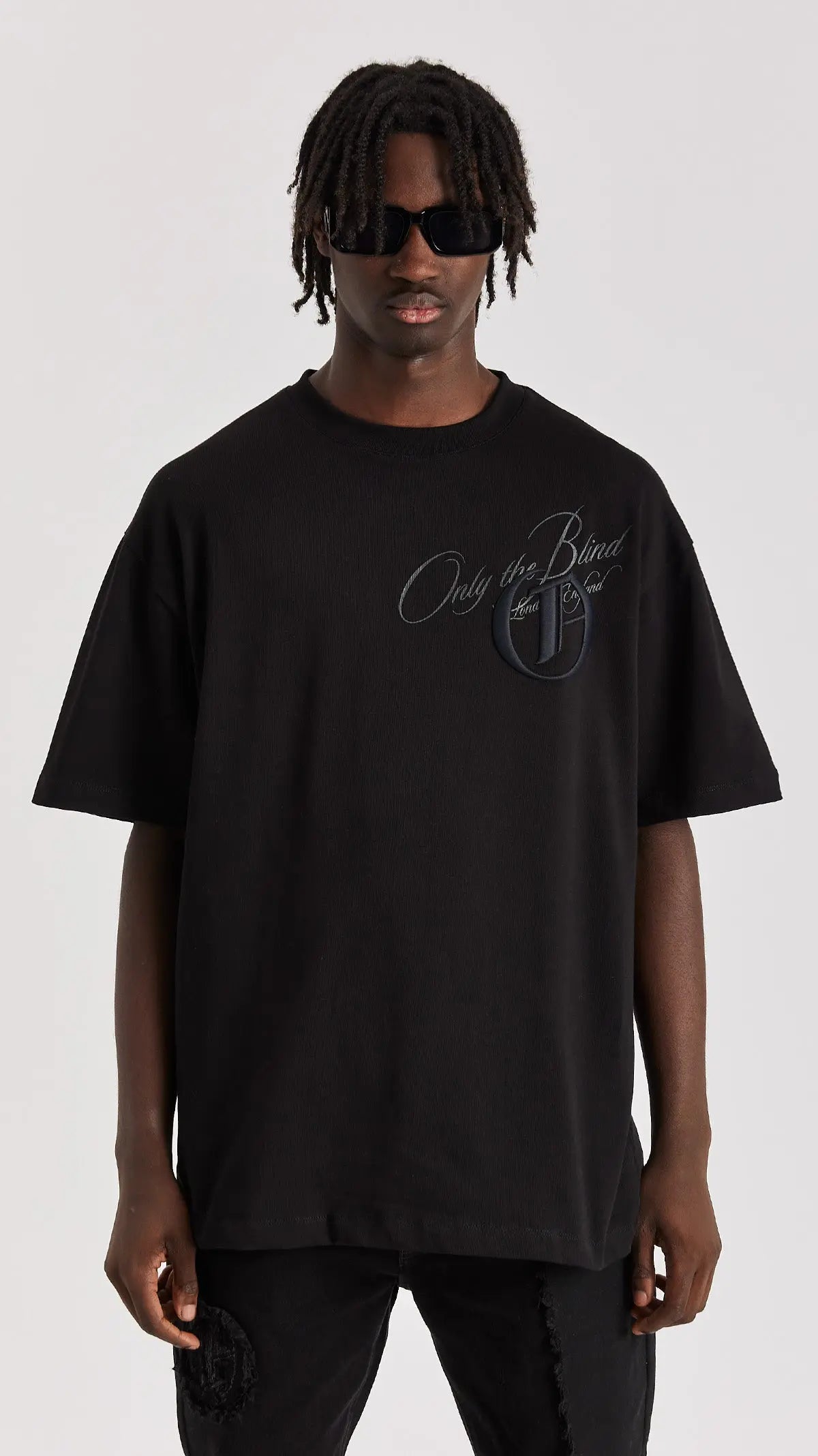 ONLY THE BLIND - Black Crew Logo T-Shirt