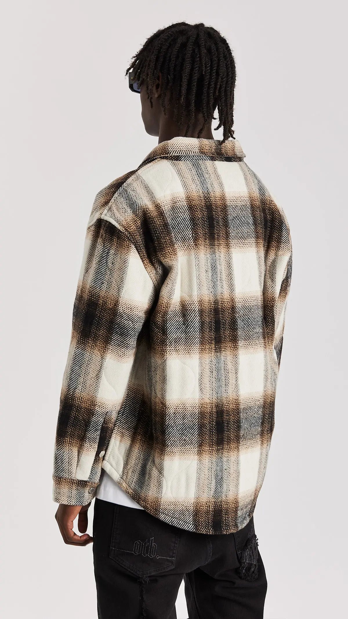 Taupe Quilted Flannel Shirt