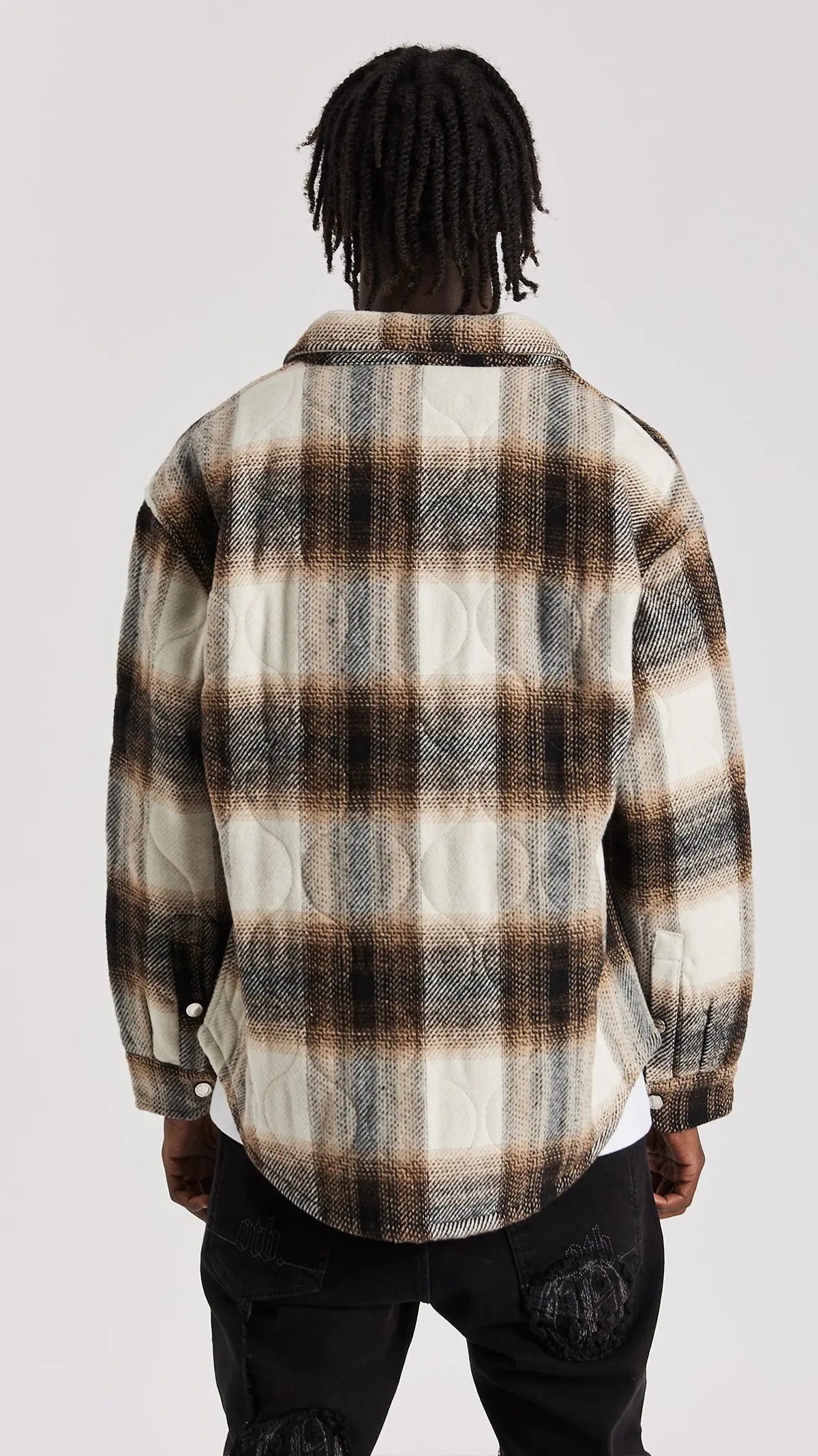 Taupe Quilted Flannel Shirt