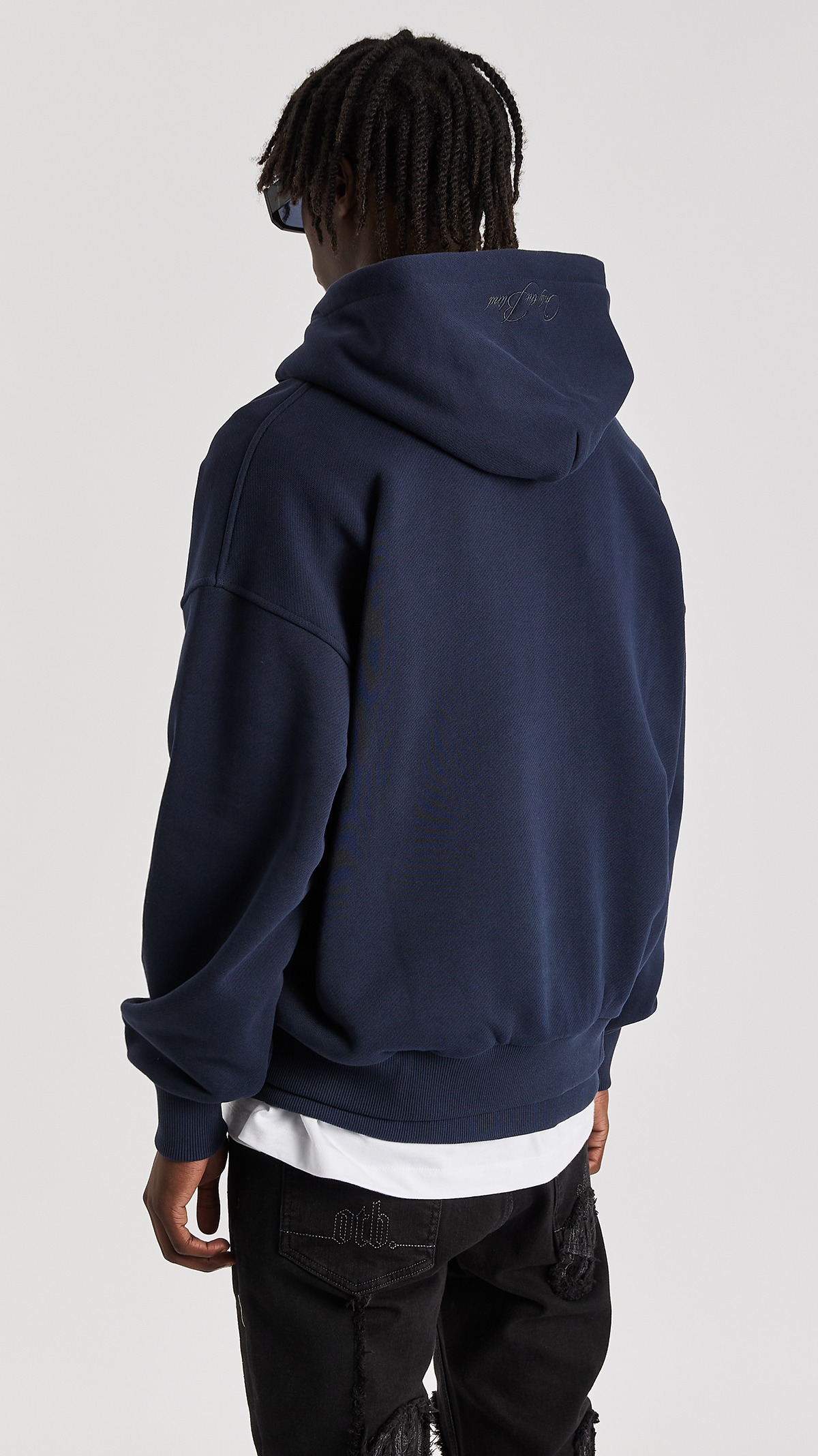 Navy Waters Twin Rib Hoodie