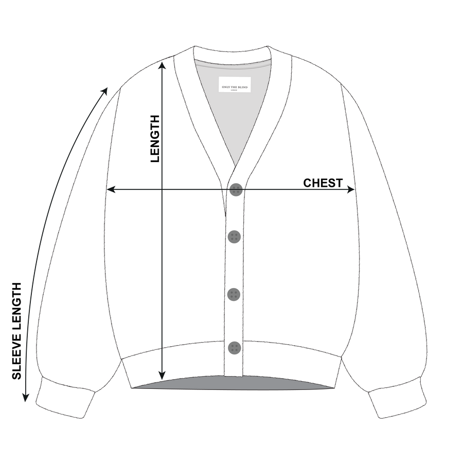 How to measure: Brown Studio Dept. Cardigan · AW25