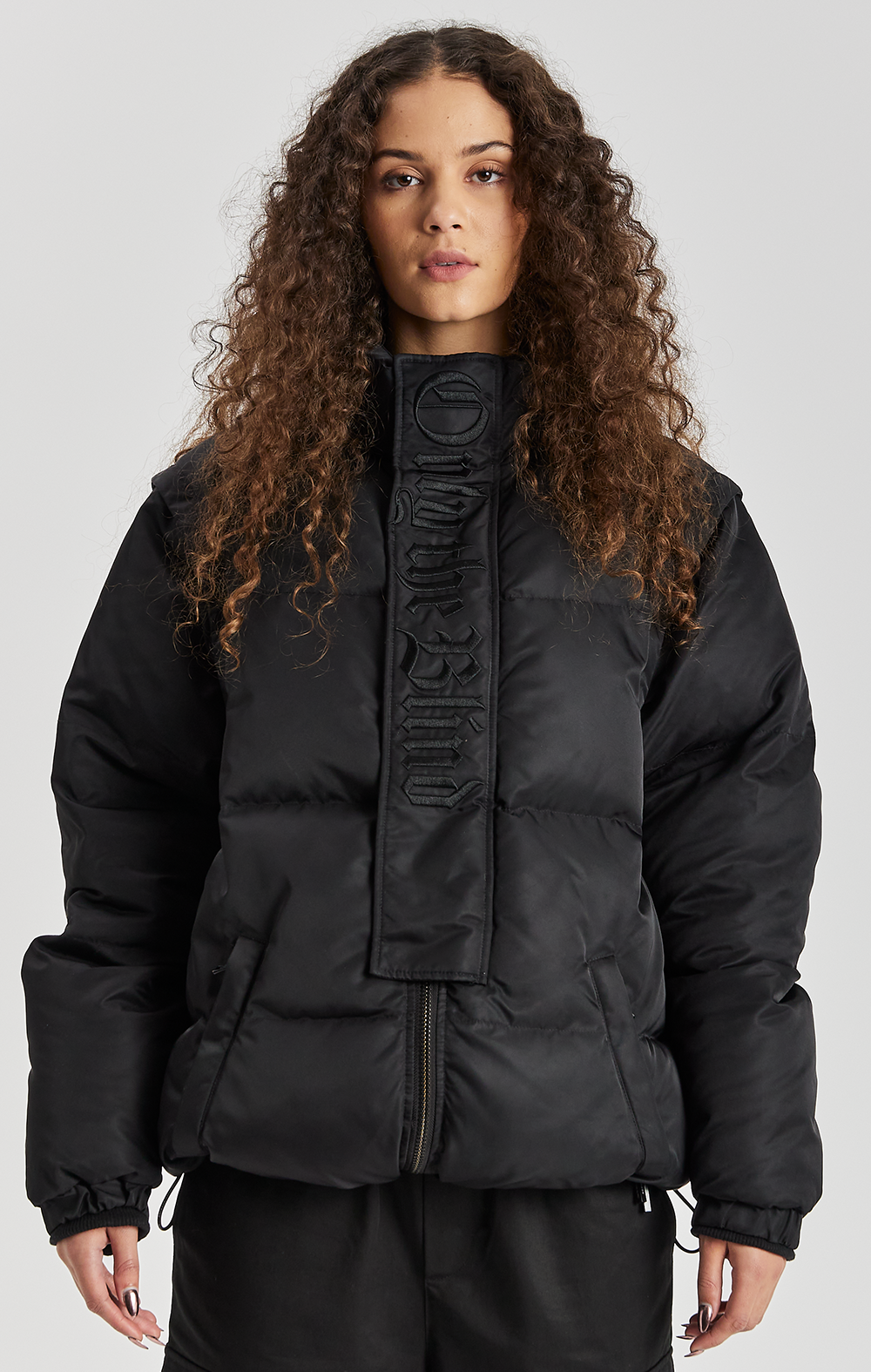 Triple Black Two-In-One Puffer