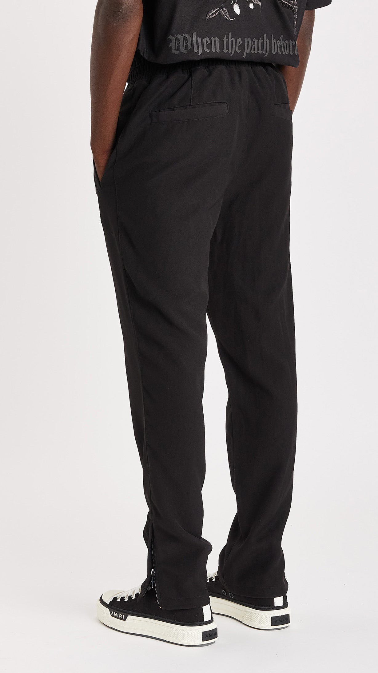 BLACK TWILL TAILORED TROUSER