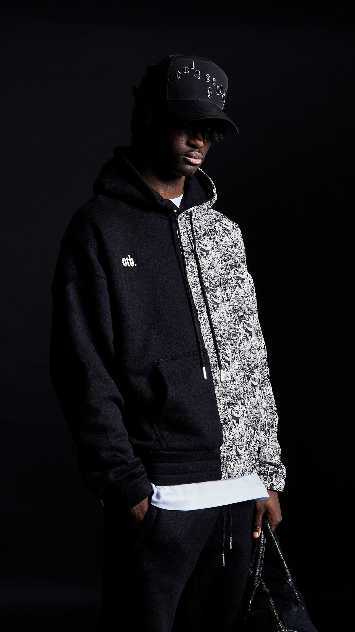 SPLIT JACQUARD HOODIE