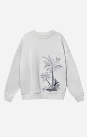 Crushed 3/4 Sleeve Palm Crew Neck main image 1