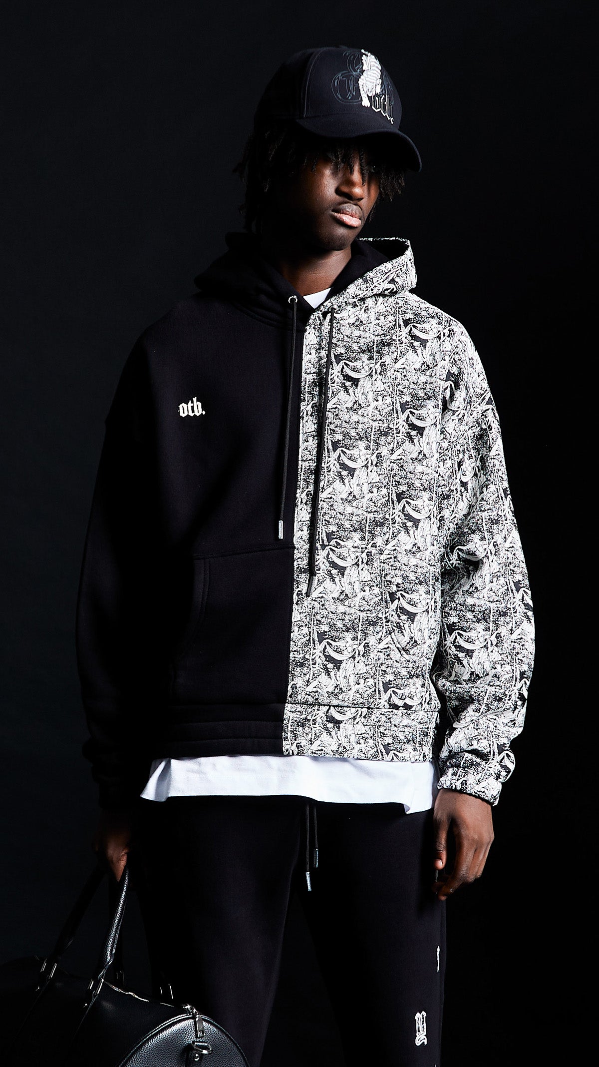 SPLIT JACQUARD HOODIE