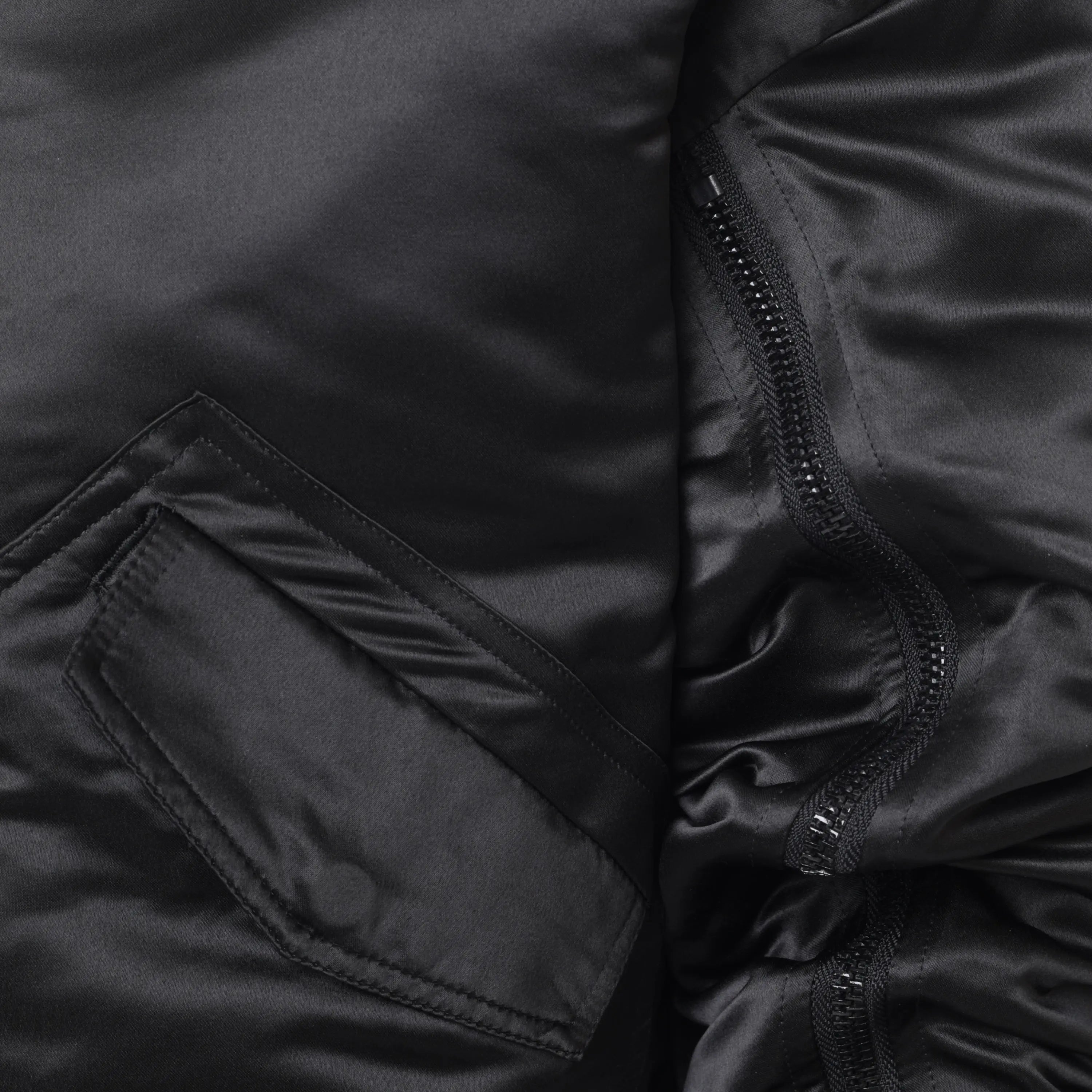 Signature Satin Triple Black Bomber