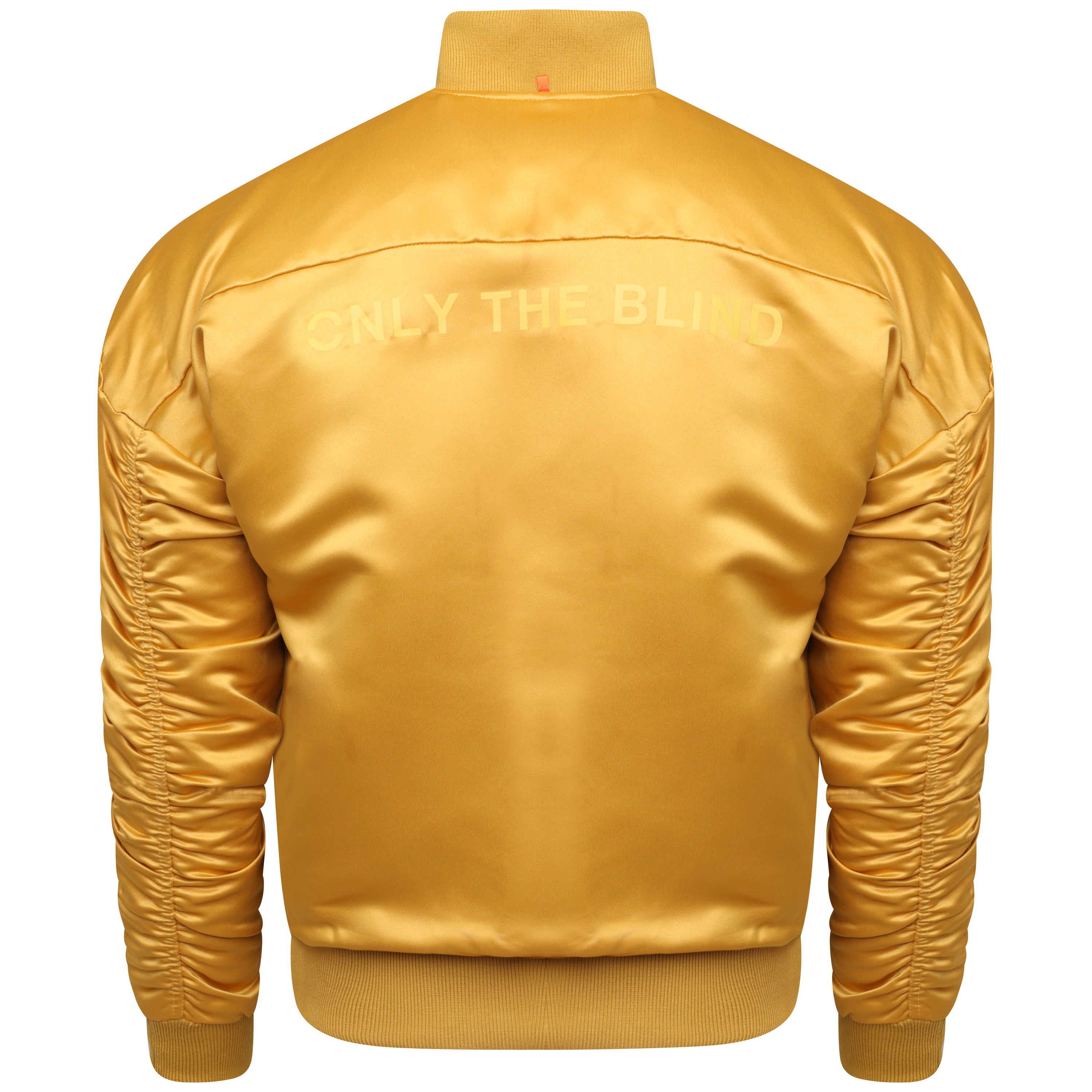Signature Satin Gold Bomber Jacket
