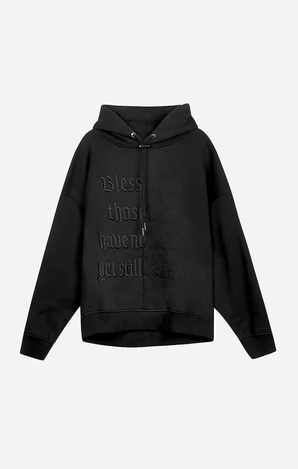 Black Split Statement Hoodie