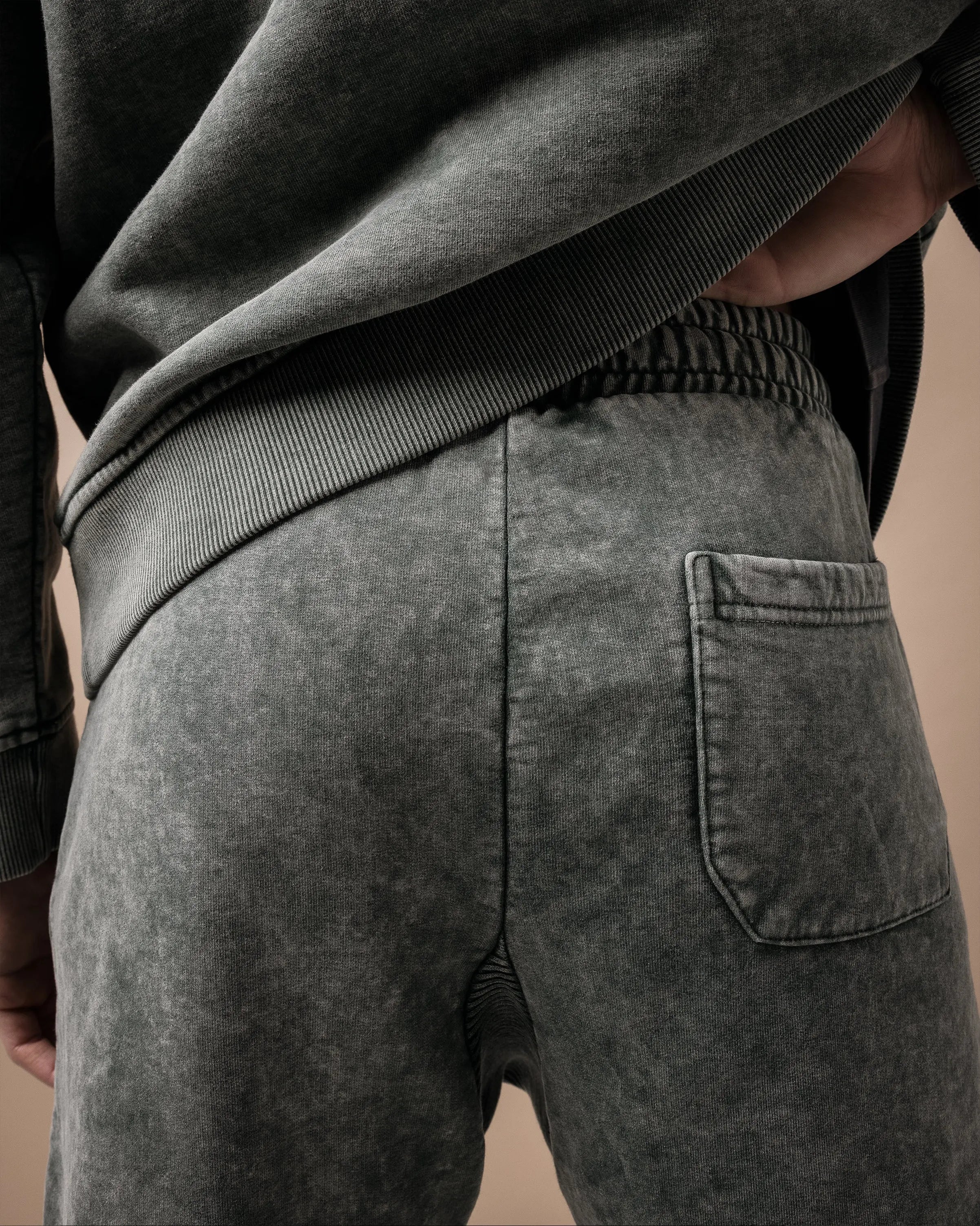 Olive Stonewash Essential Sweatpants