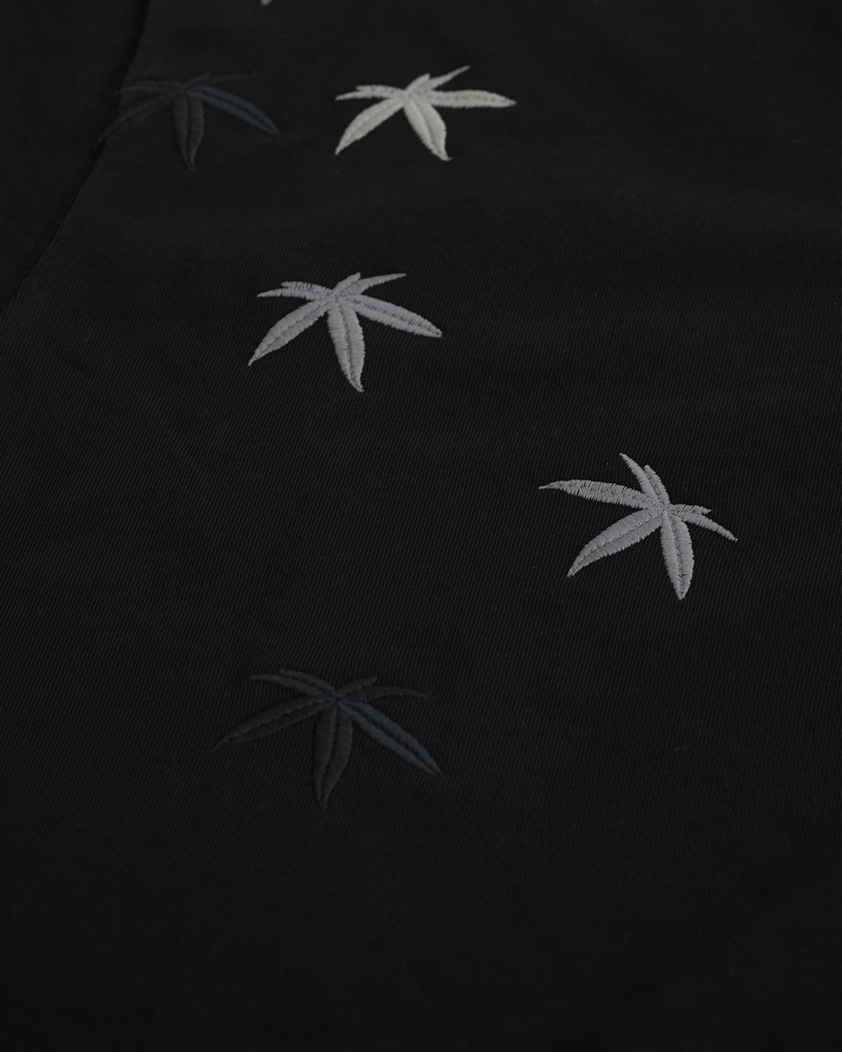 Black Maple Embroidered T-shirt