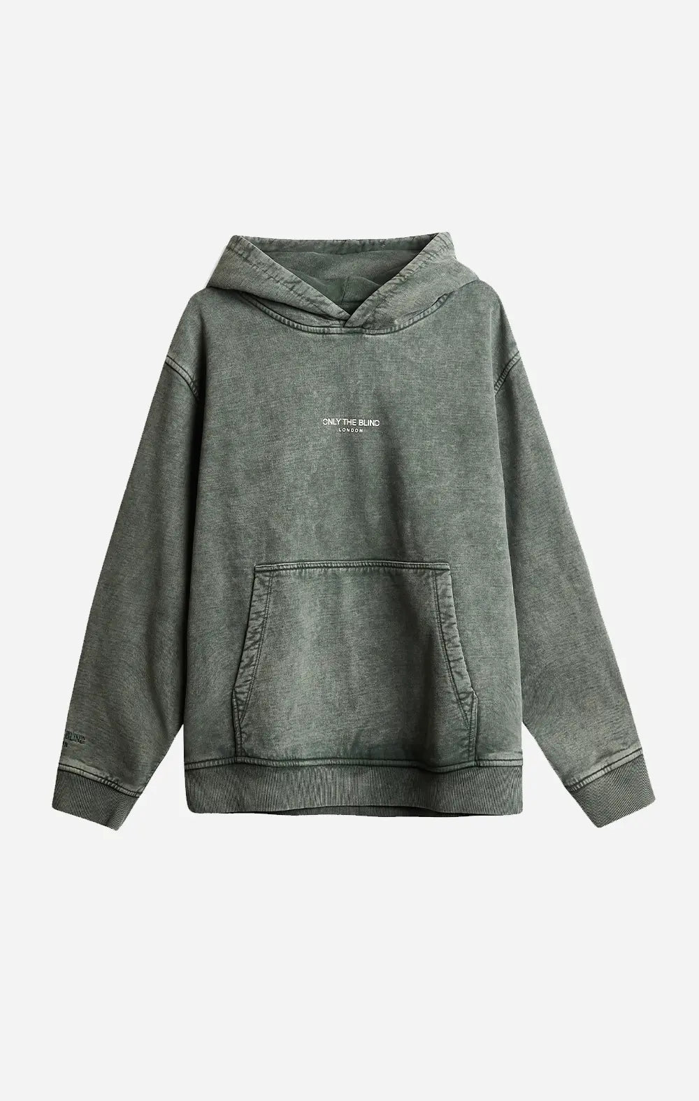 Olivgrünes Stonewash-Essential-Sweatshirt