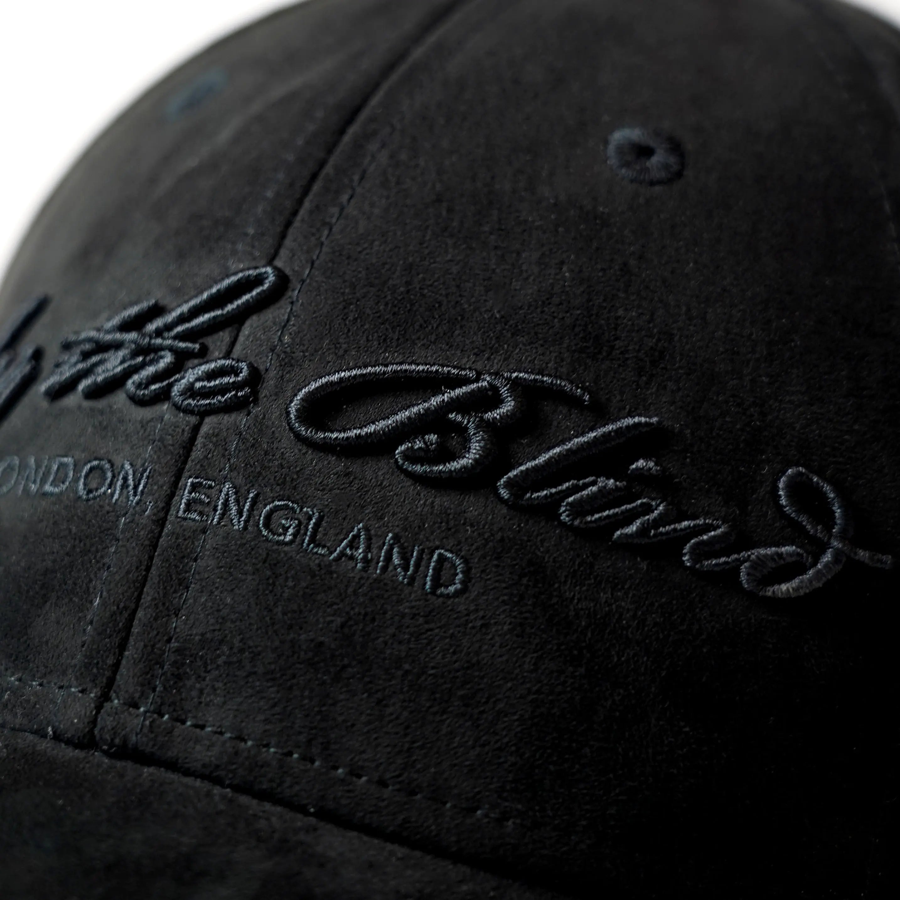 Black Suede Signature Cap