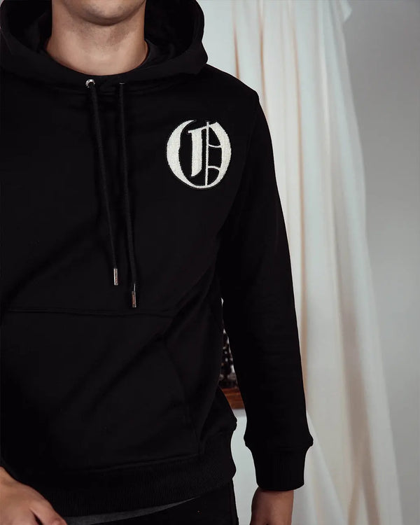 Black Crew Logo Appliqué Sweatshirt
