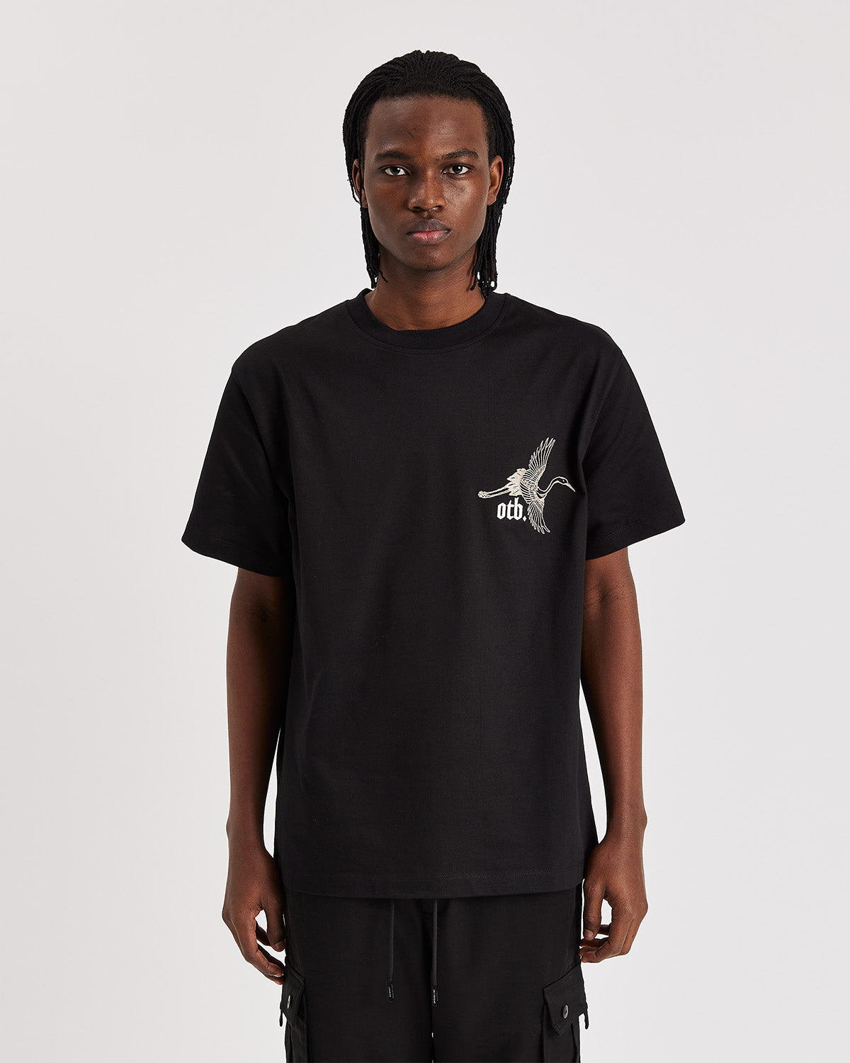 Black Summer Crane T-shirt